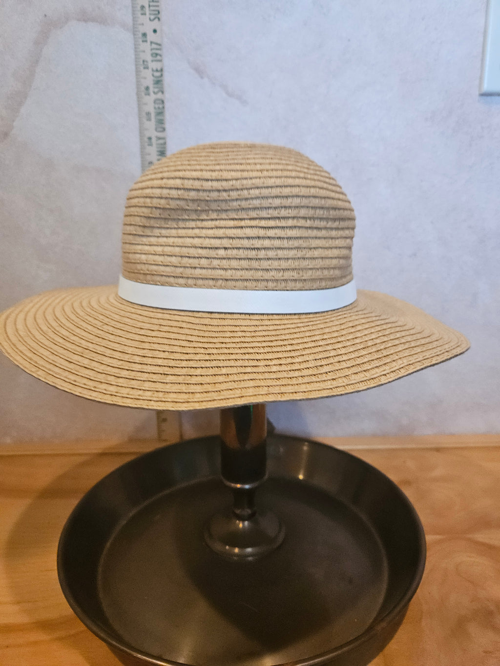 Beige Wide Brim Sun Hat