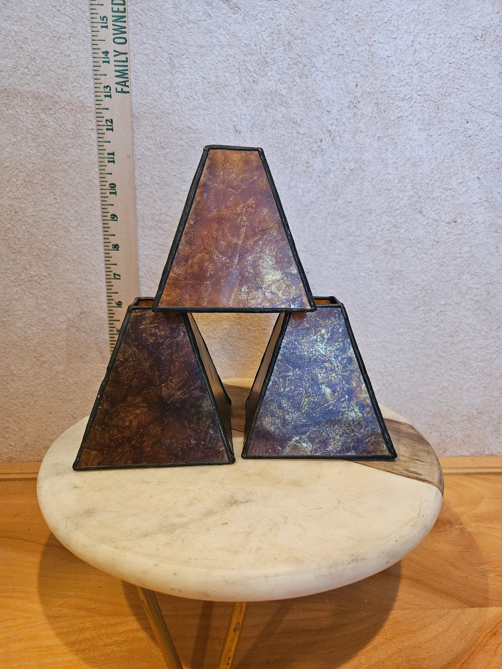 Set of Three Decorative Glass Vases