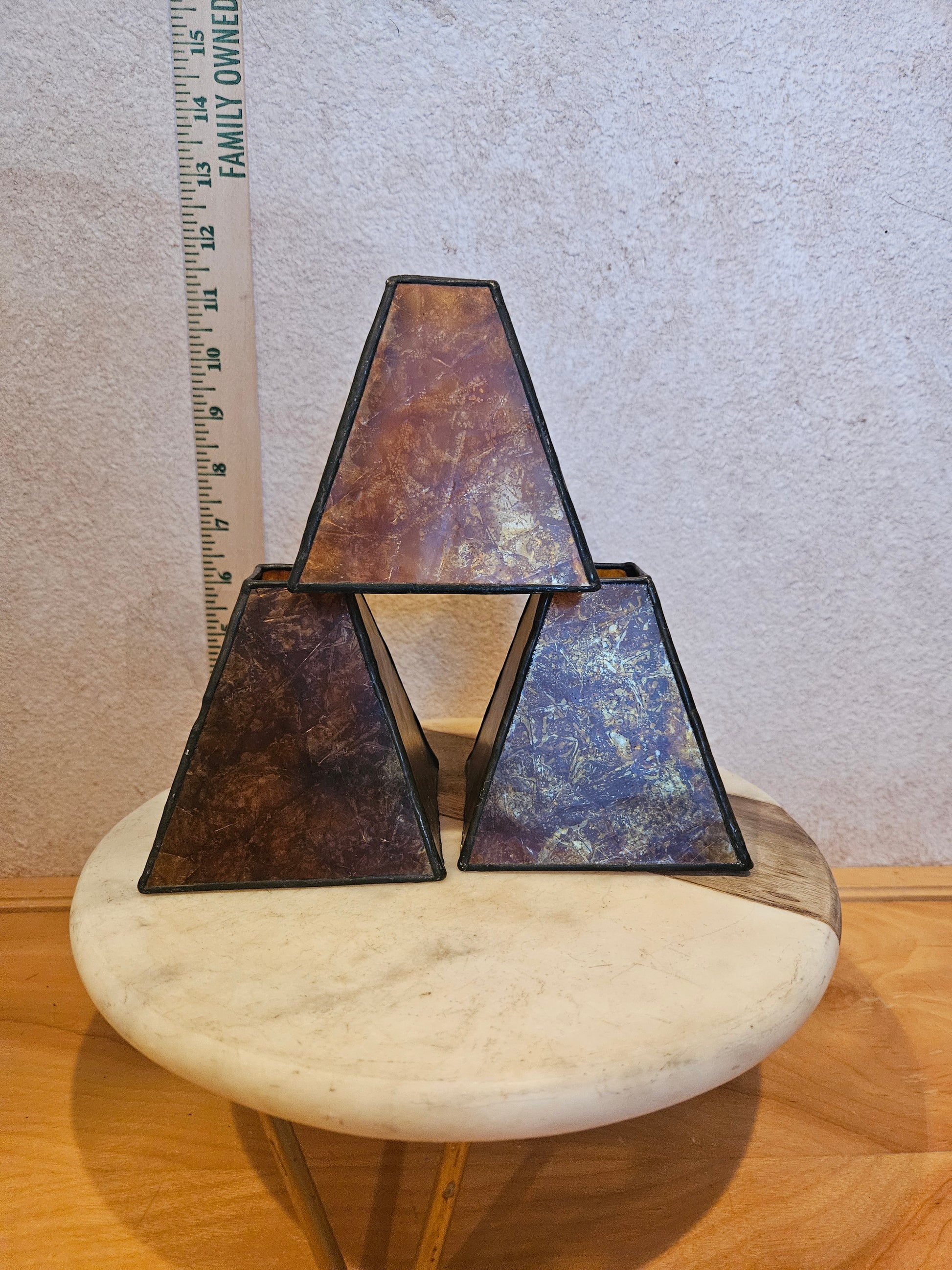 Set of Three Decorative Glass Vases