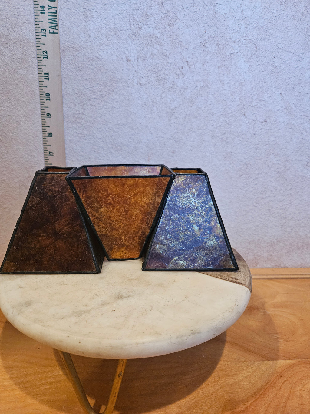 Set of Three Decorative Glass Vases