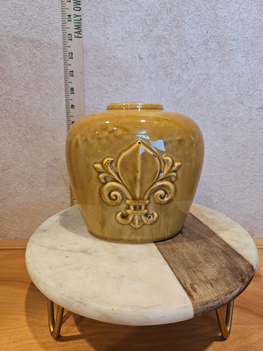 Decorative Yellow Ceramic Vase