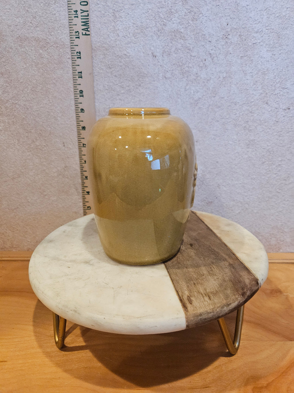 Decorative Yellow Ceramic Vase