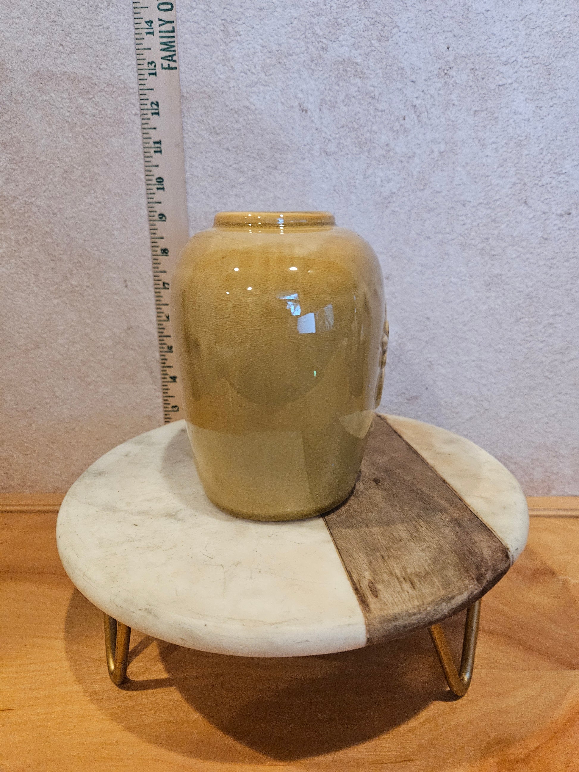Decorative Yellow Ceramic Vase