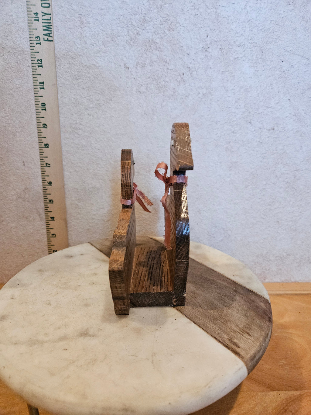 Wooden Duck Family Figurine