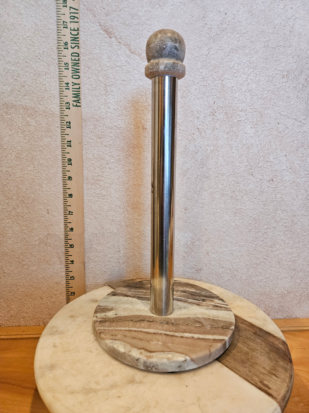 Marble and Metal Paper Towel Holder