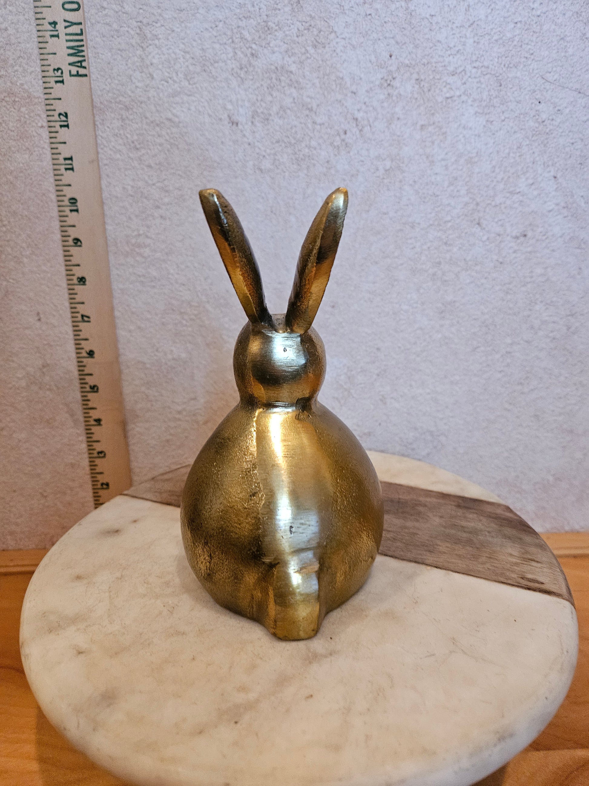 Vintage Gold Rabbit Sculpture