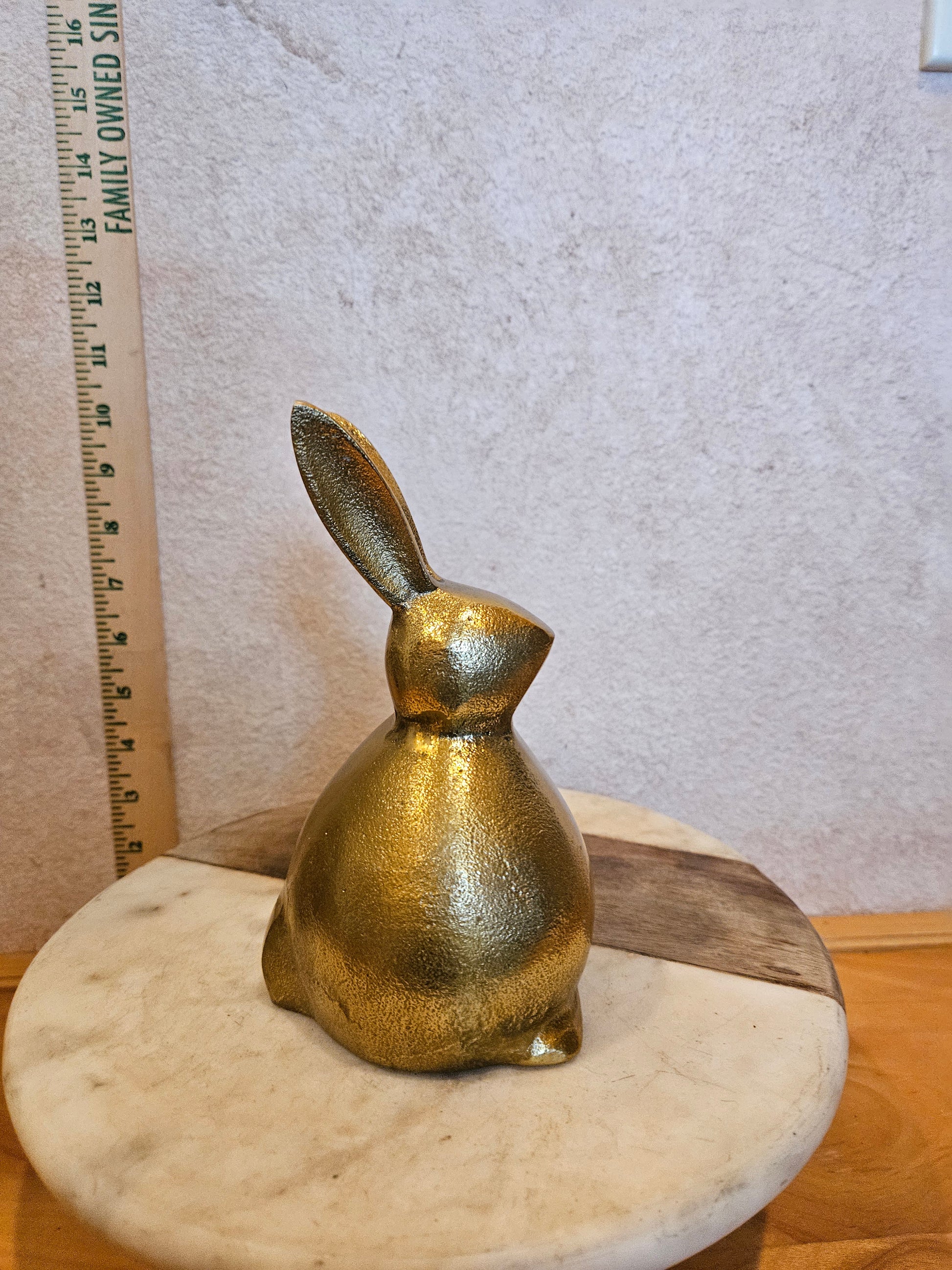 Vintage Gold Rabbit Sculpture