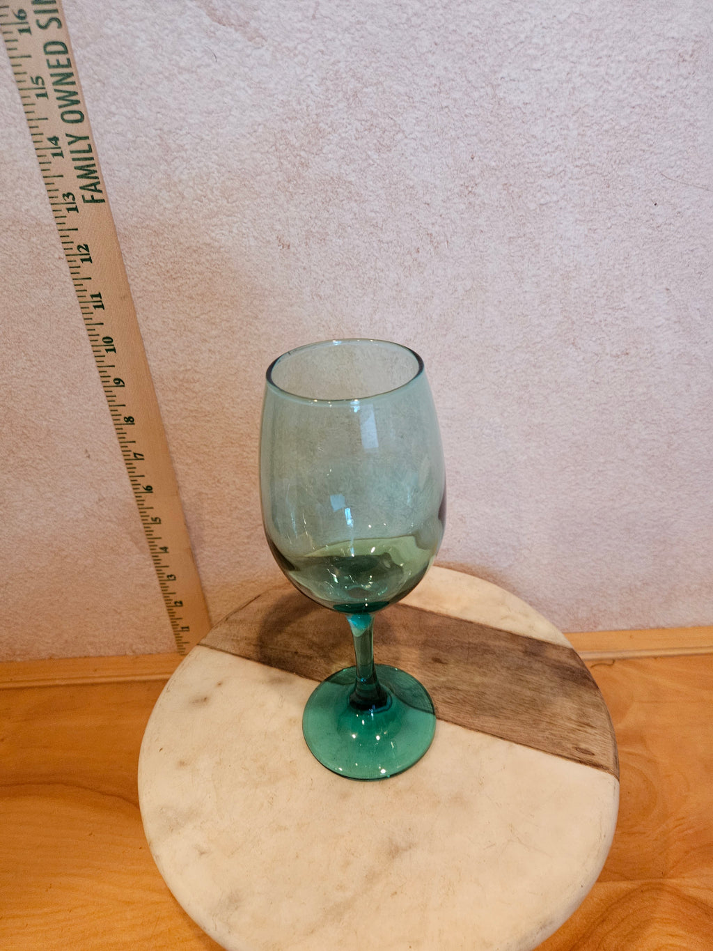 Turquoise Stemmed Goblet Glass