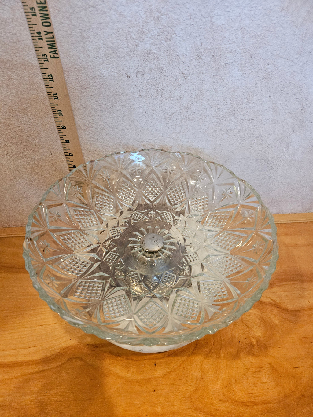 Crystal Decorative Bowl with Silver Rim