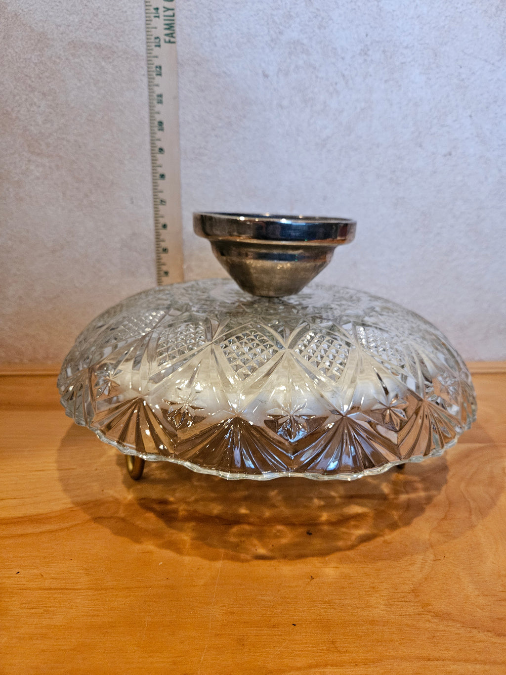 Crystal Decorative Bowl with Silver Rim