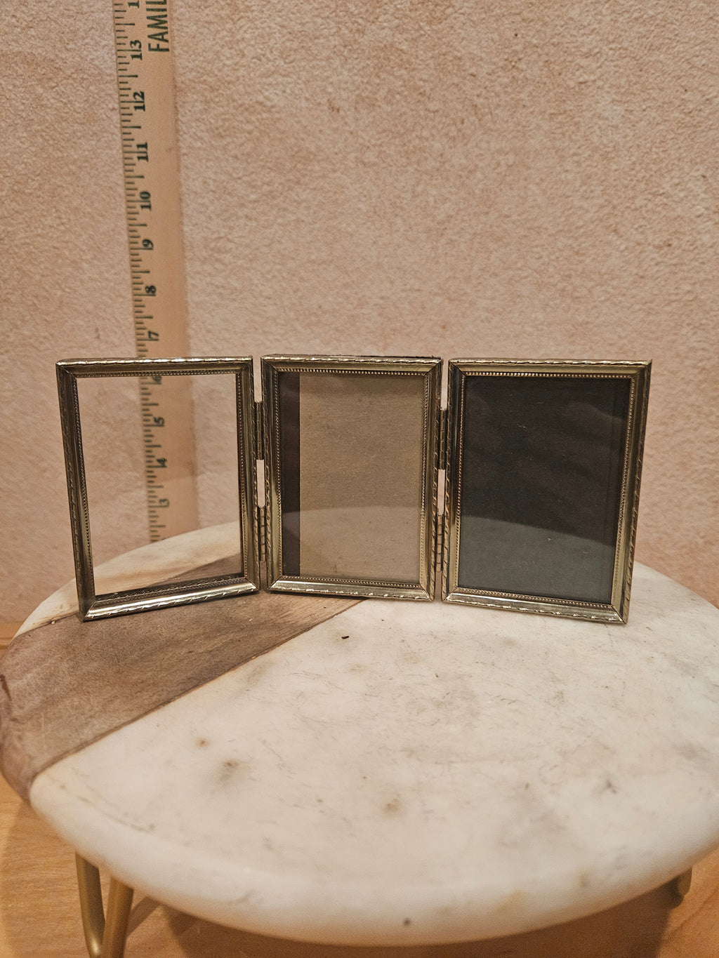 Vintage Triple Folding Picture Frame
