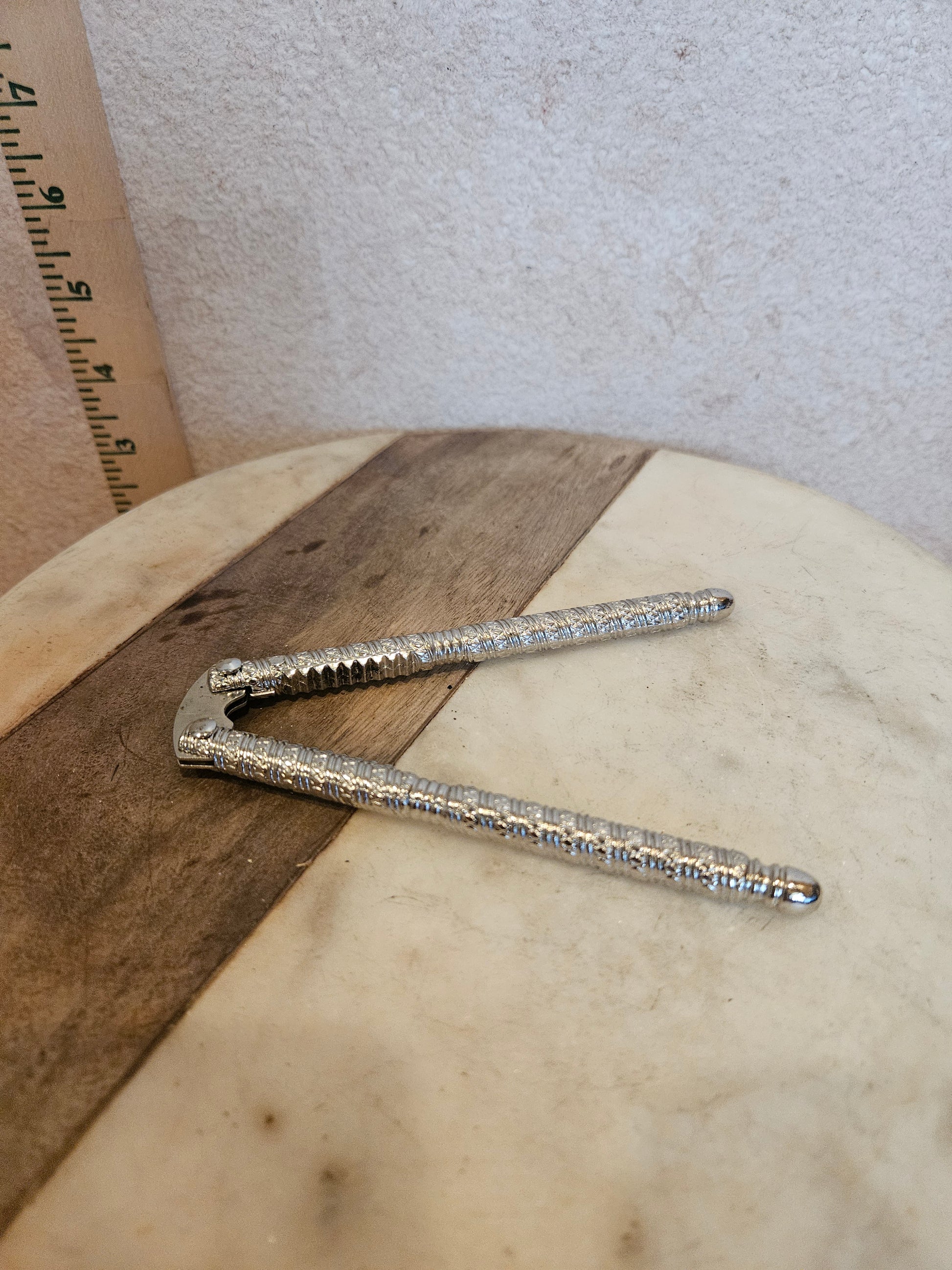 Vintage Silver Gripper Tongs