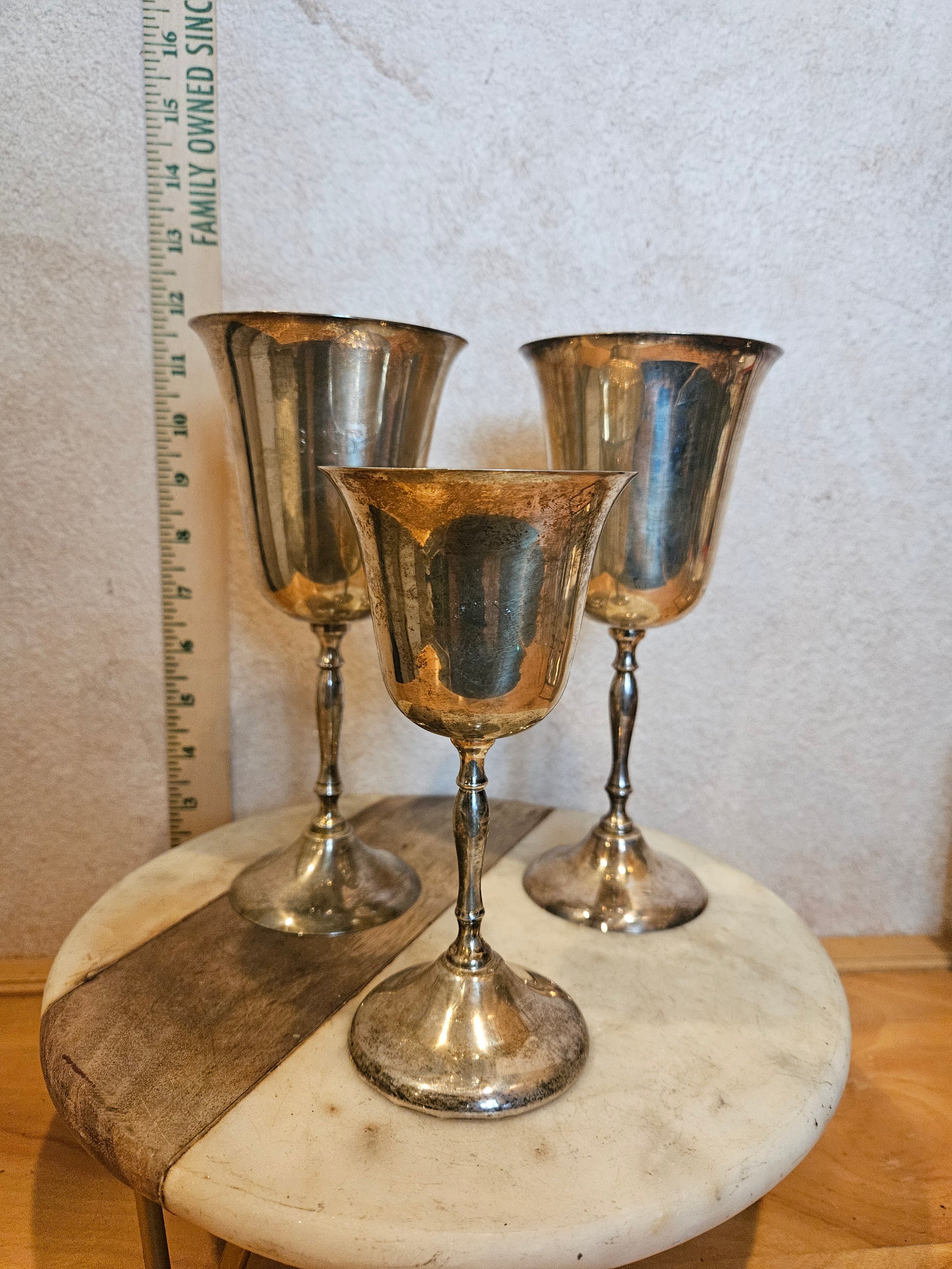 Vintage Silver Plated Goblet Set