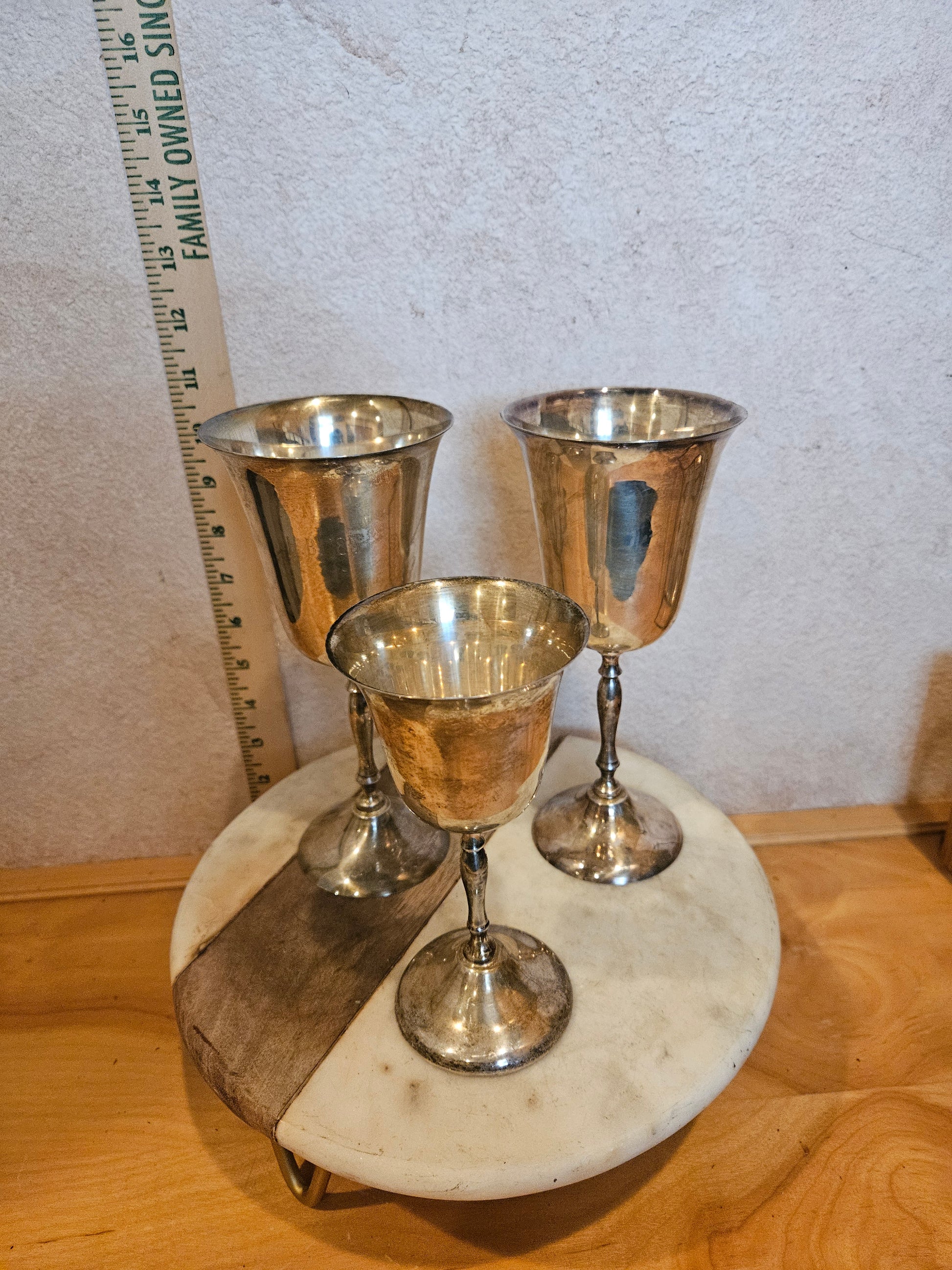 Vintage Silver Plated Goblet Set