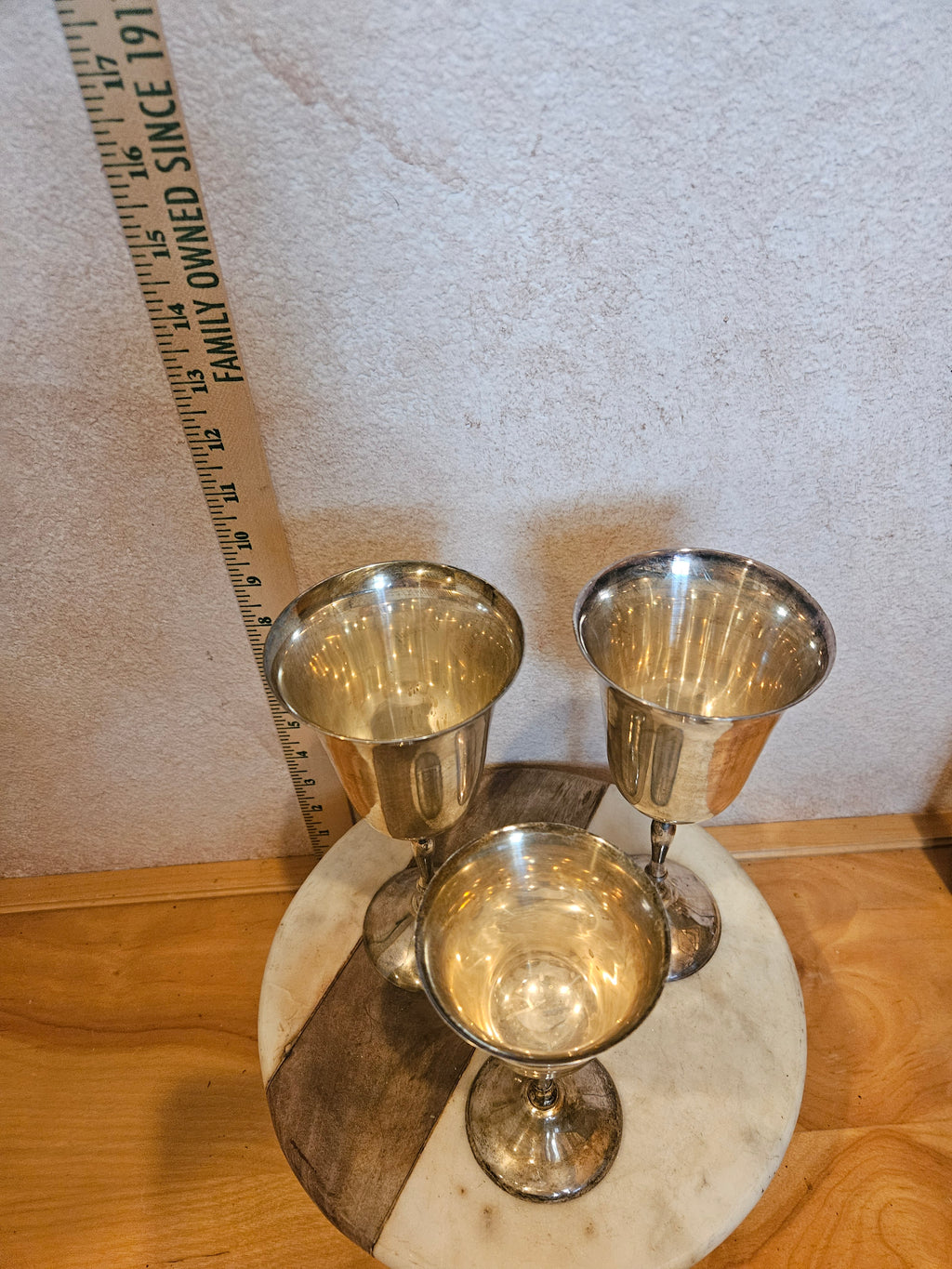 Vintage Silver Plated Goblet Set