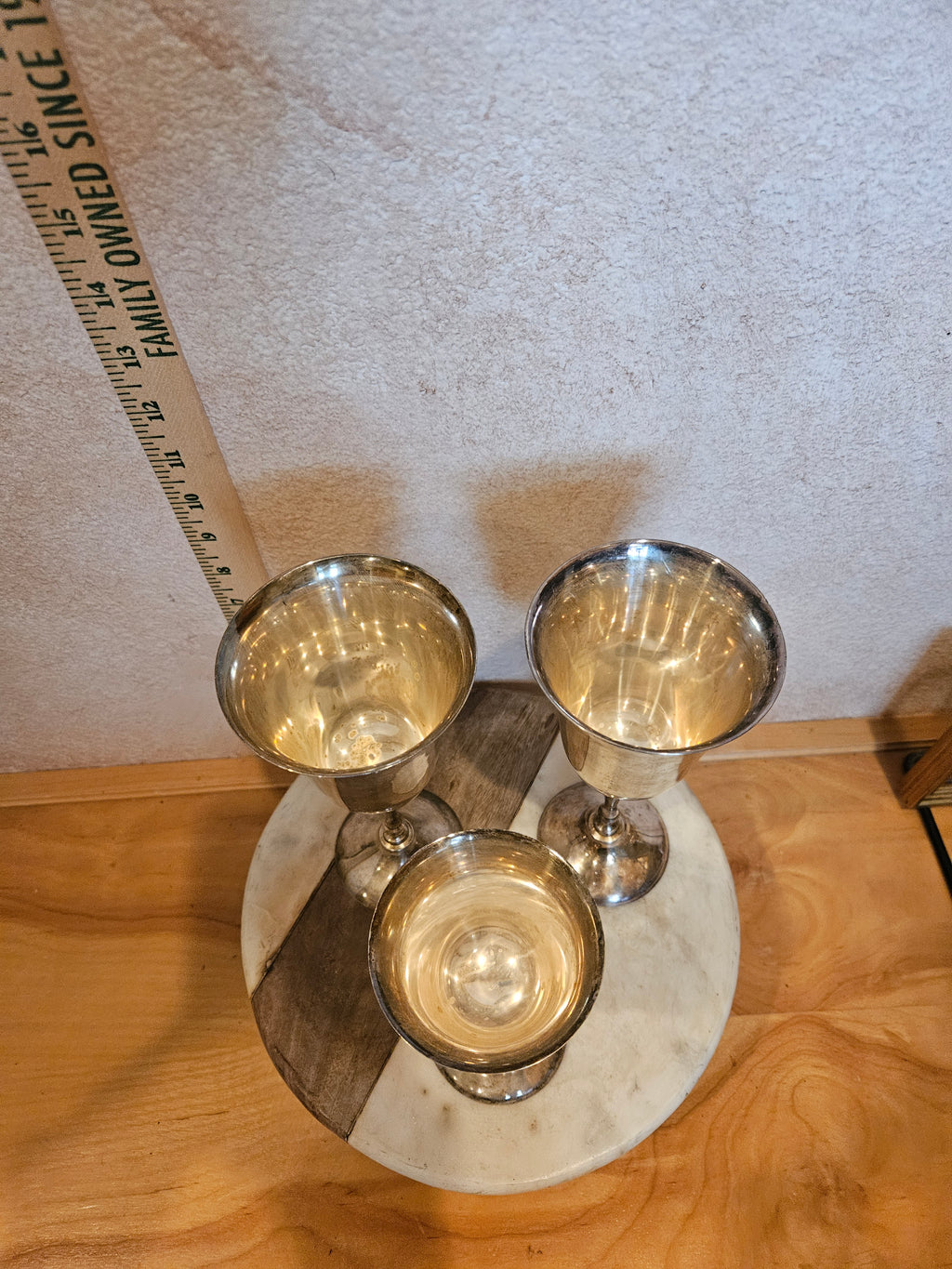 Vintage Silver Plated Goblet Set