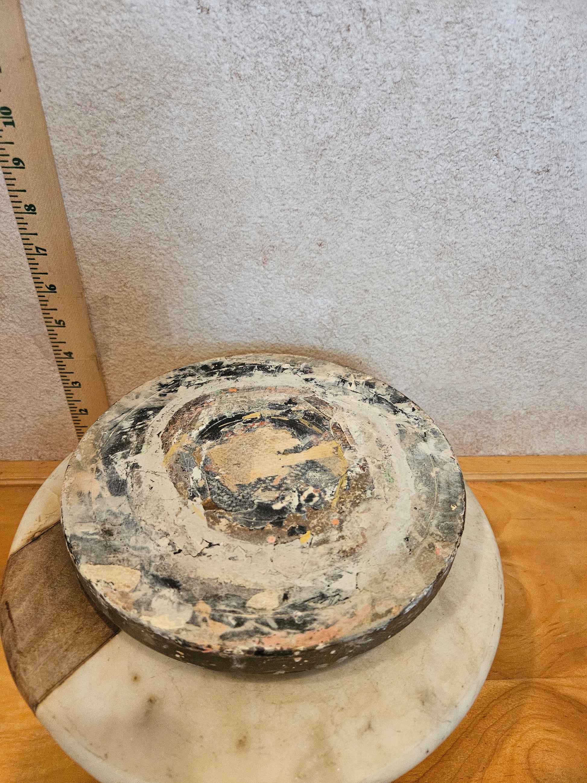 Vintage Marble and Metal Display Stand
