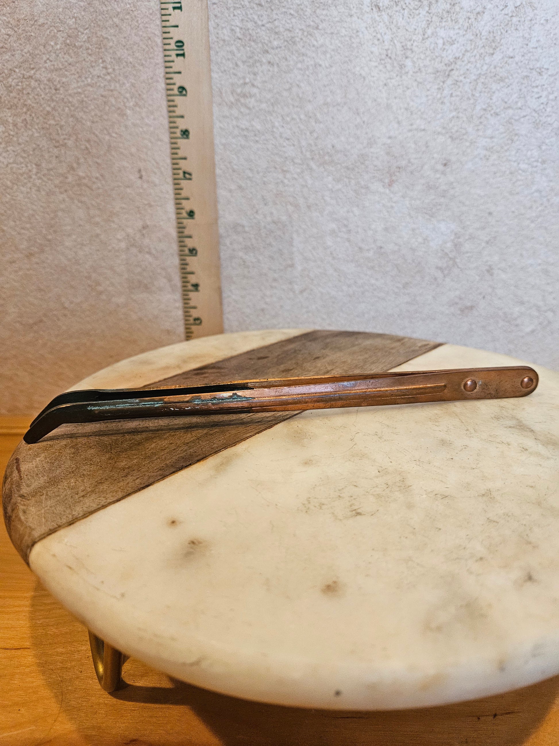 Brass Serving Spoon and Fork Set