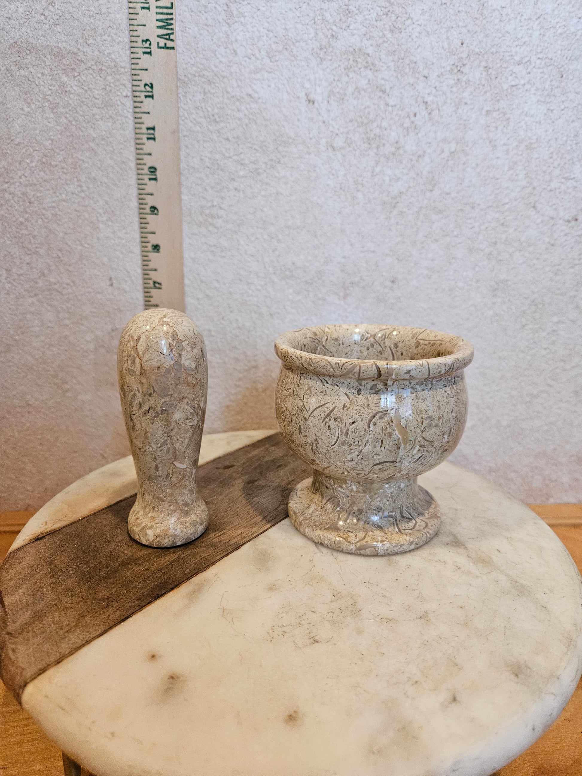 Marble Mortar and Pestle Set