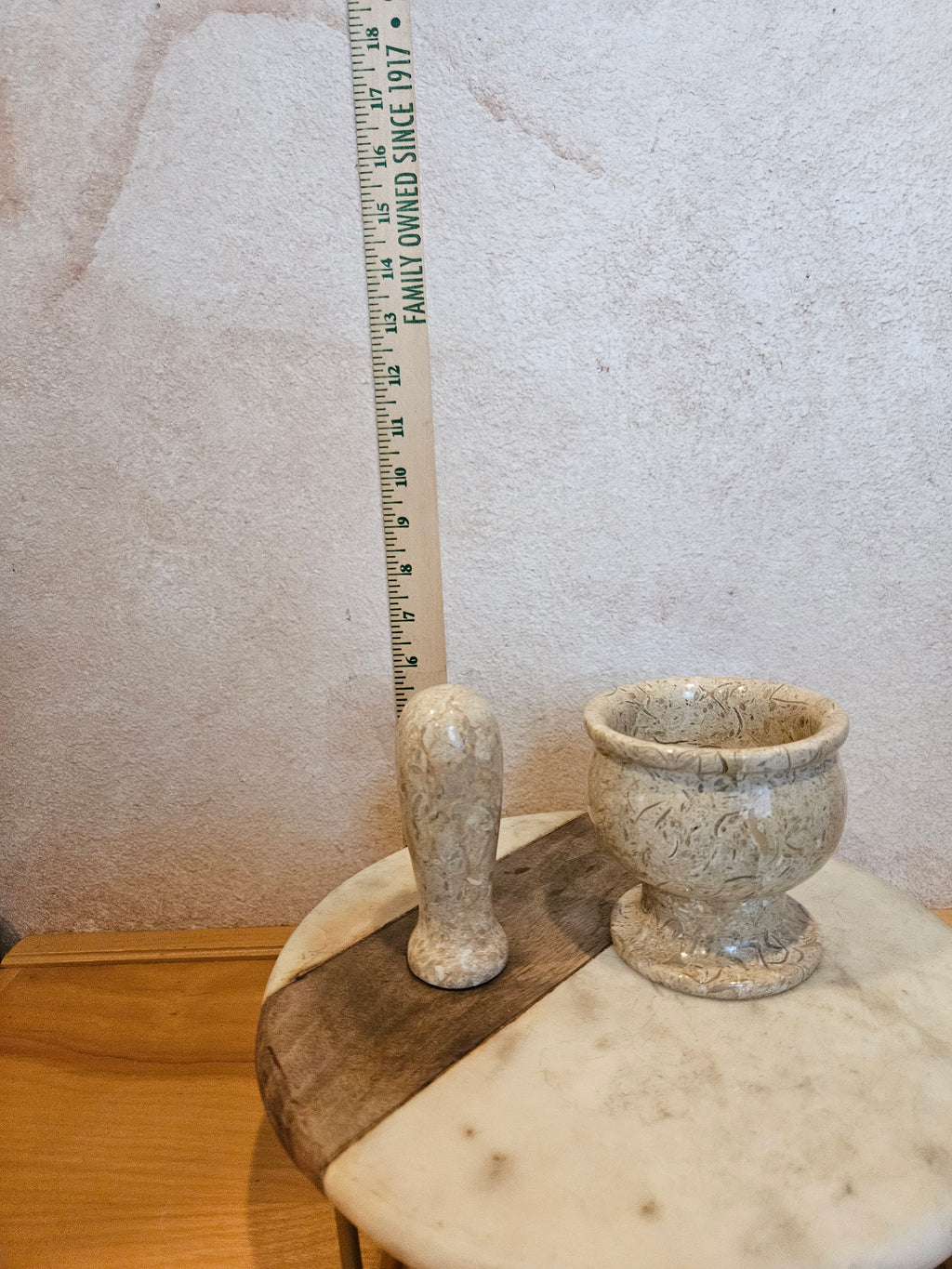 Marble Mortar and Pestle Set