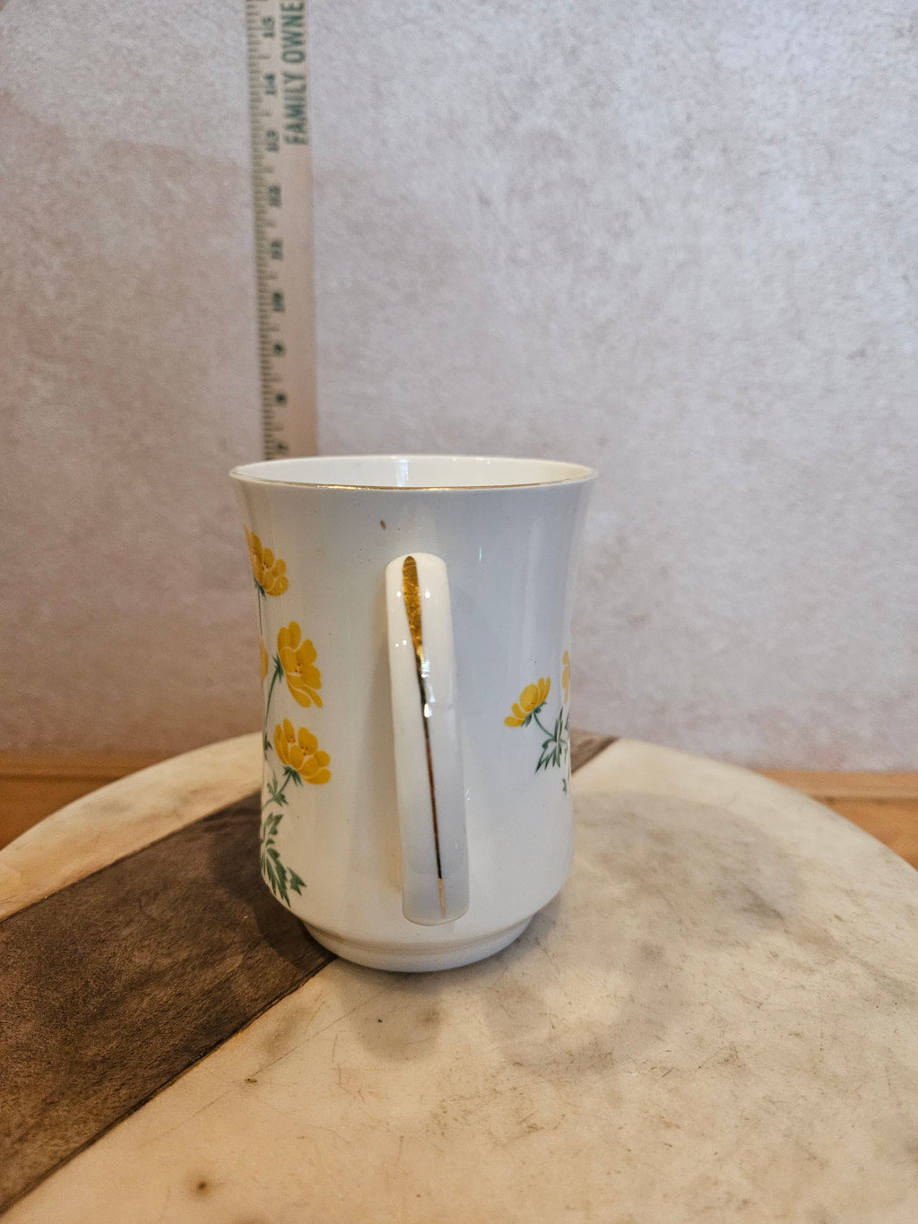 Crown Sterling Fine Bone China Mug with Yellow Flowers