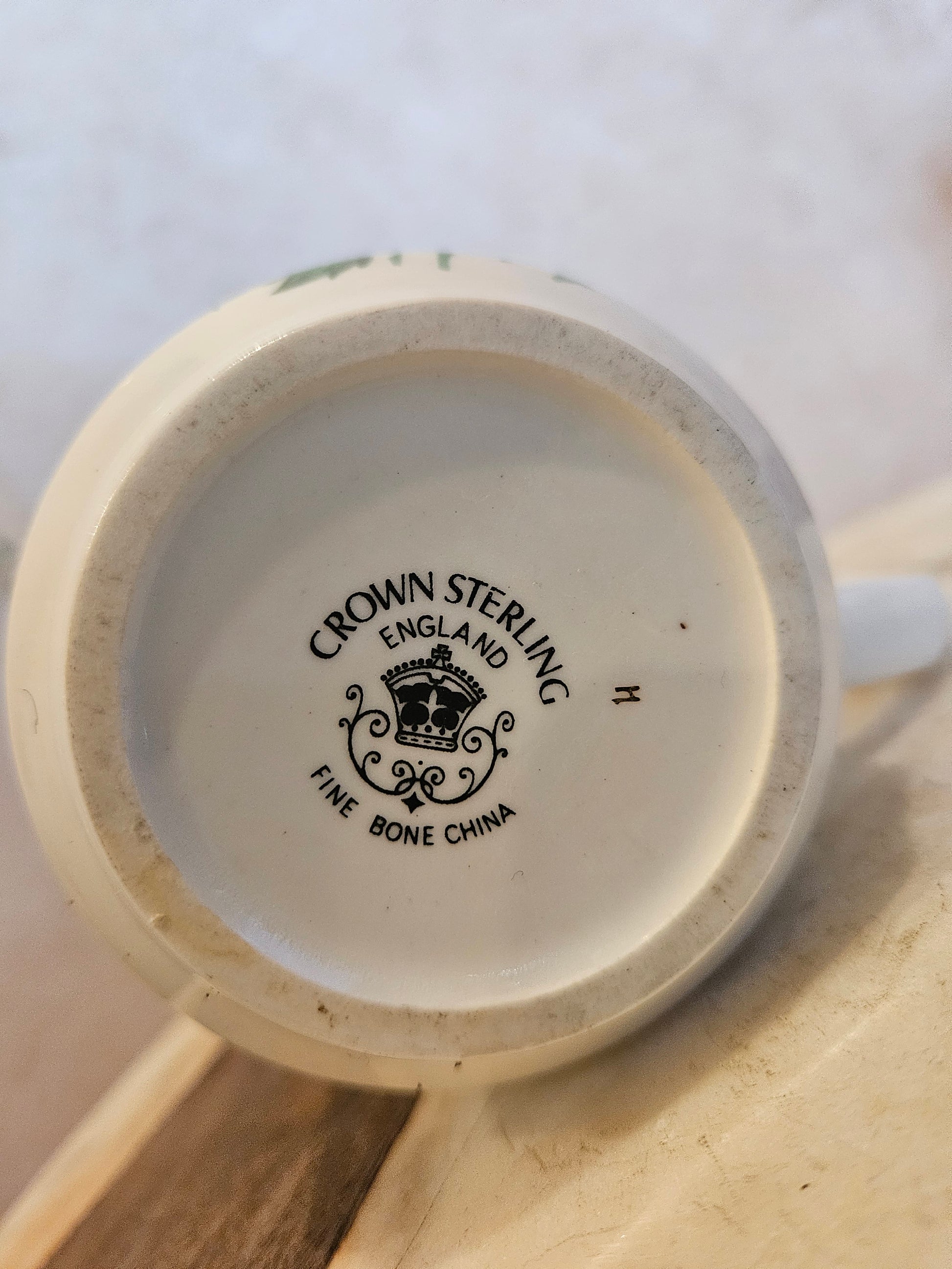 Crown Sterling Fine Bone China Mug with Yellow Flowers