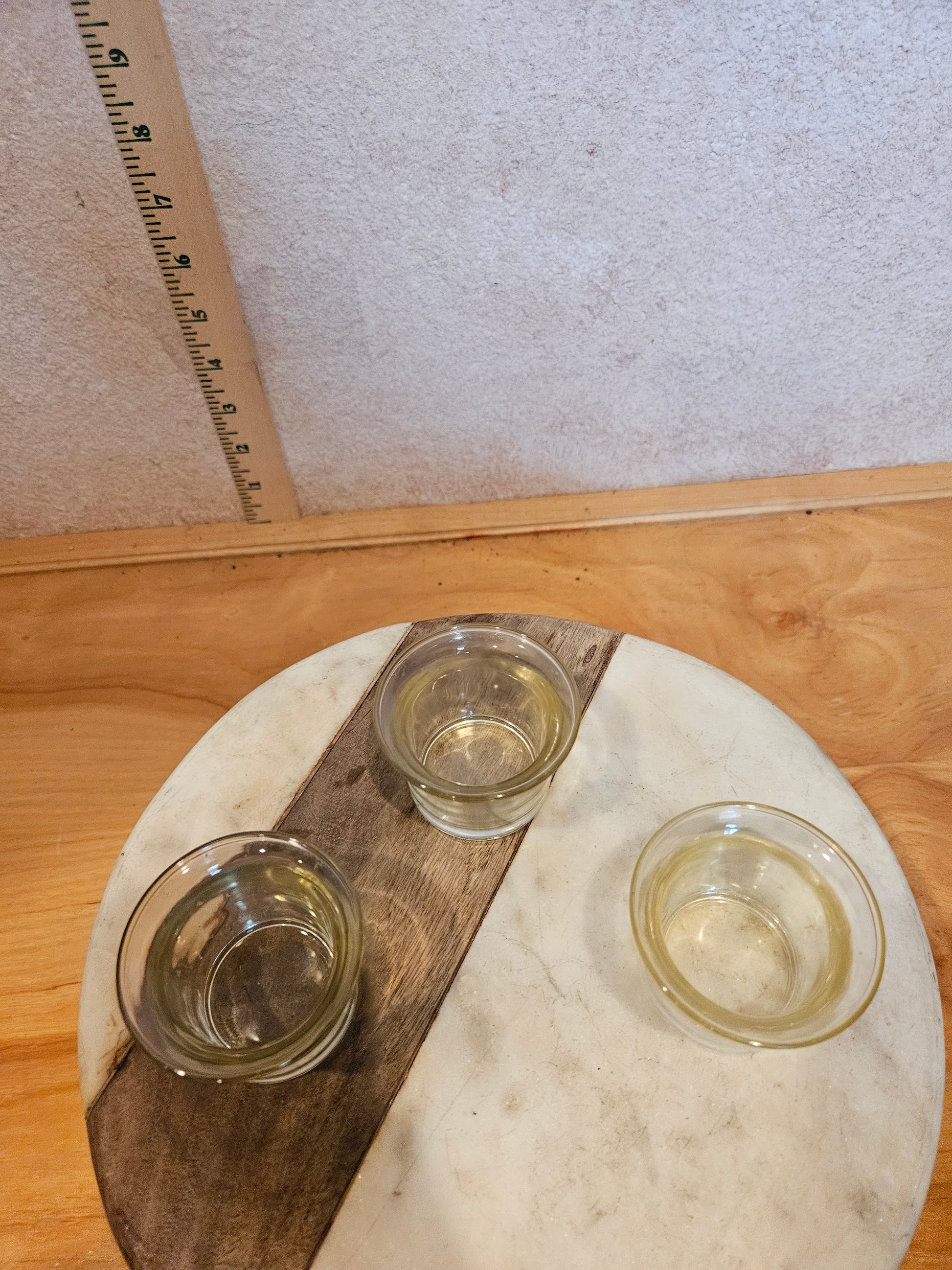 Set of Three Glass Candle Holders