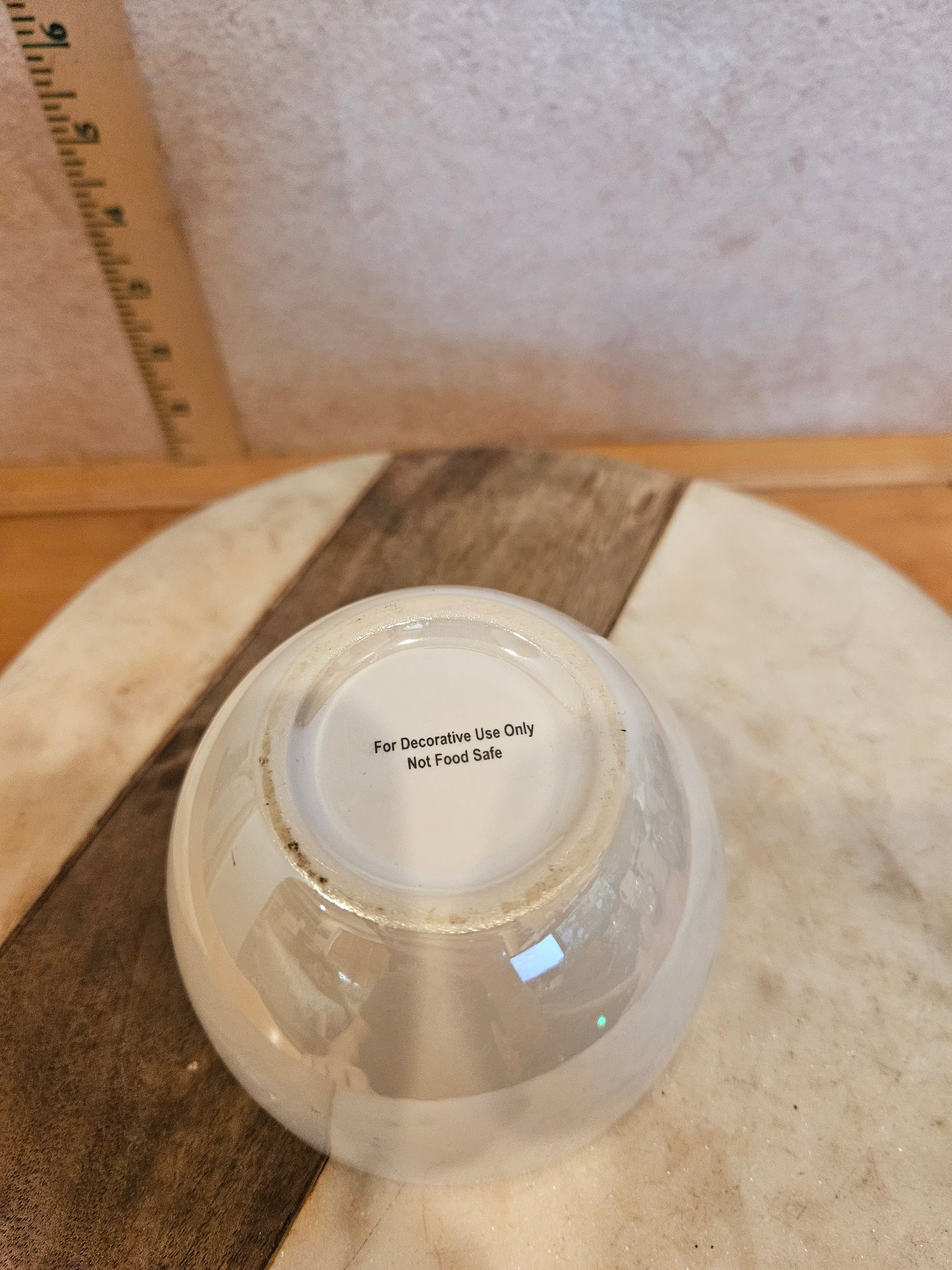 White Ceramic Decorative Bowl with Handle