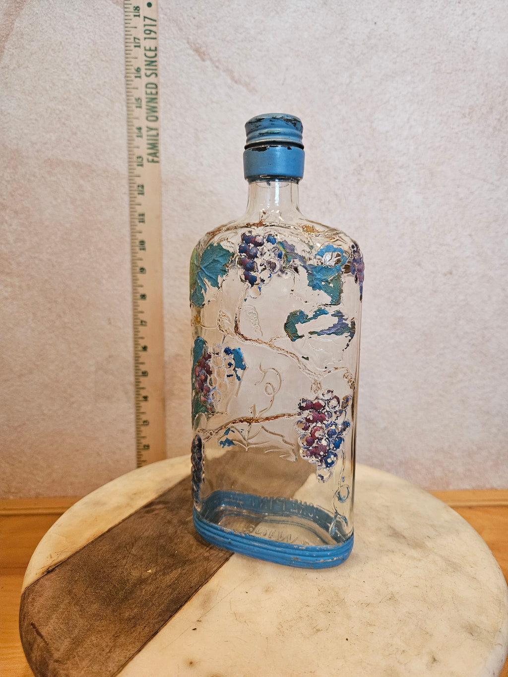 Vintage Ball Glass Wine Bottle
