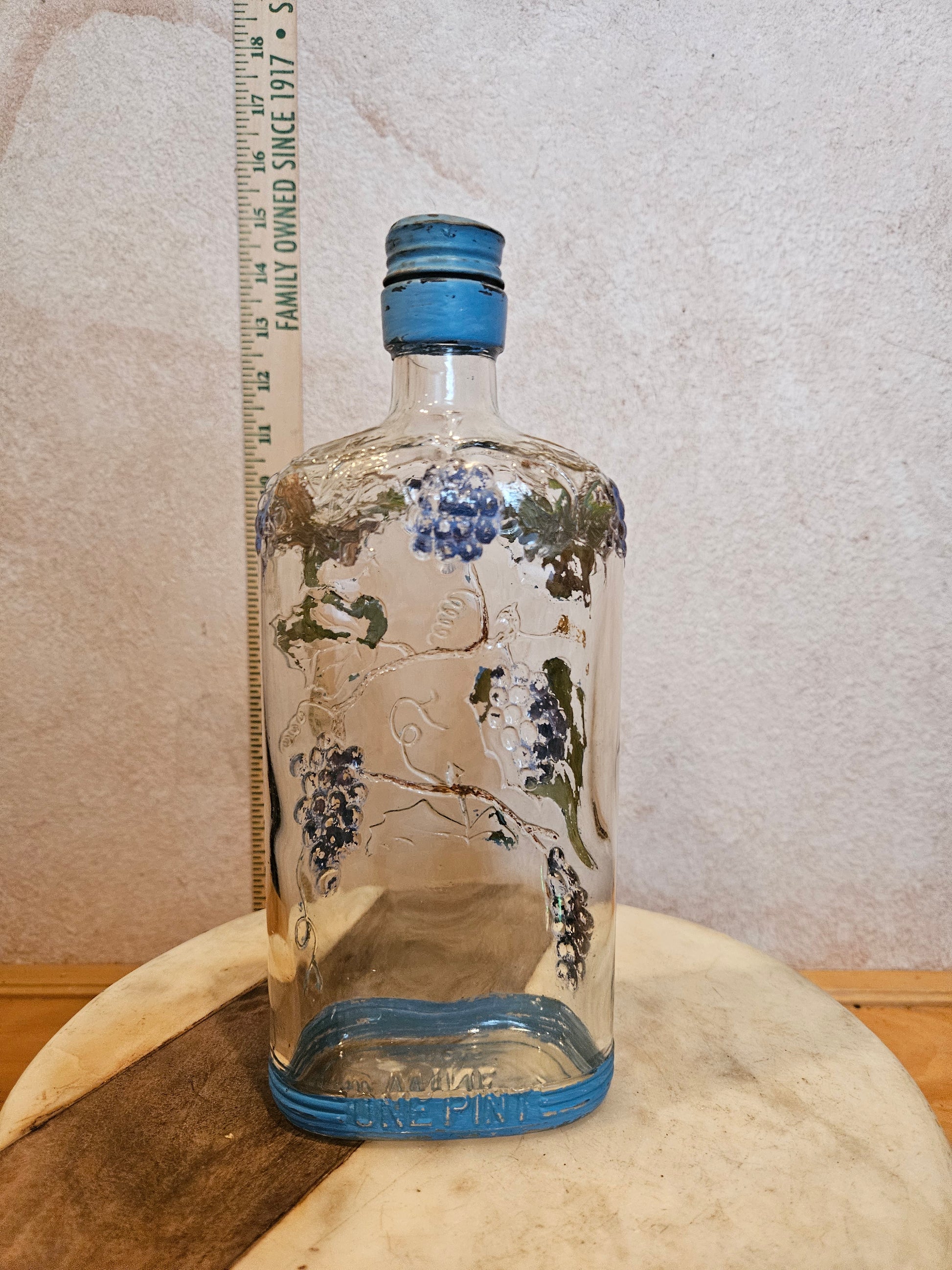Vintage Ball Glass Wine Bottle