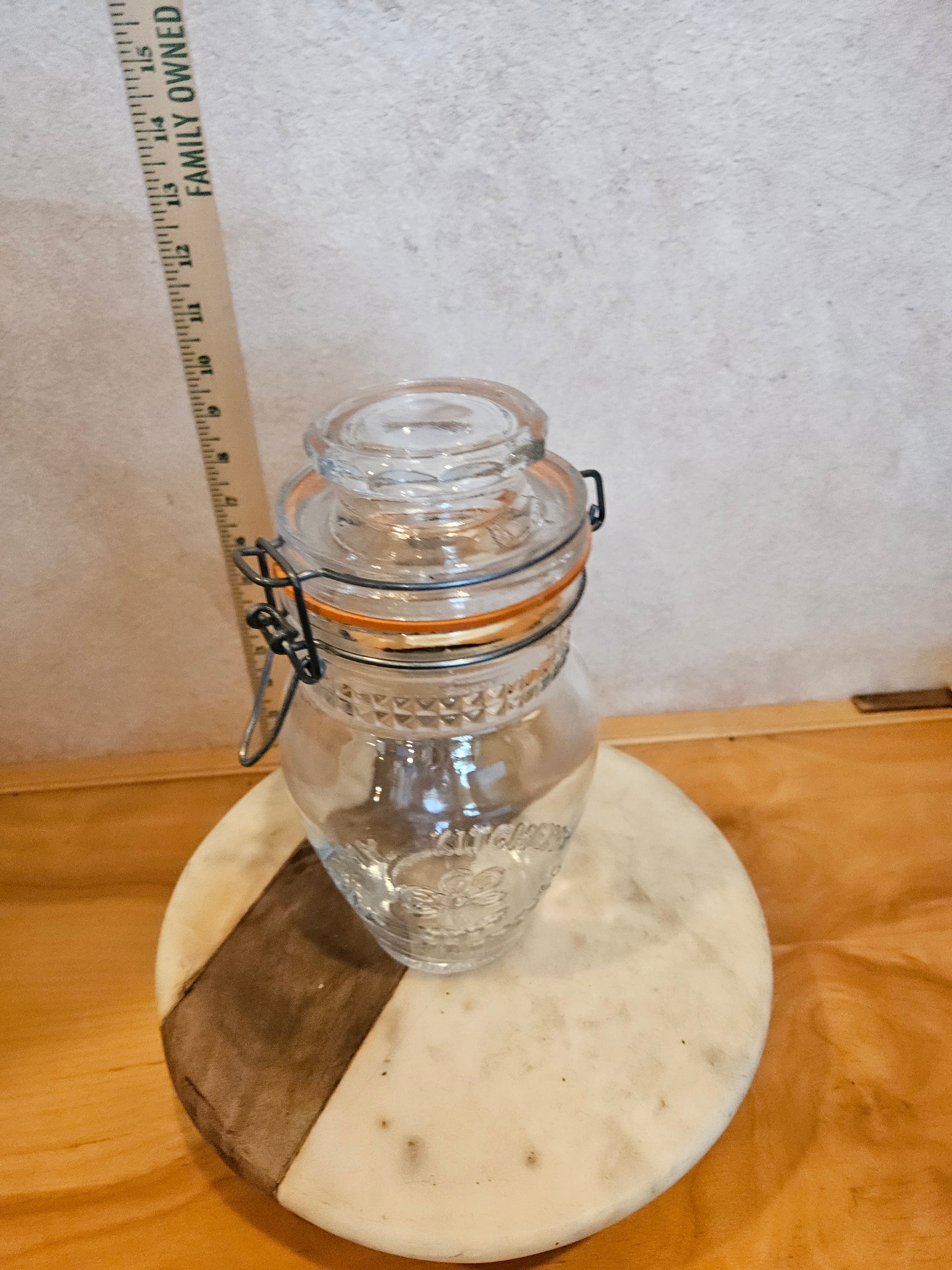 Vintage Glass Storage Jar with Lid