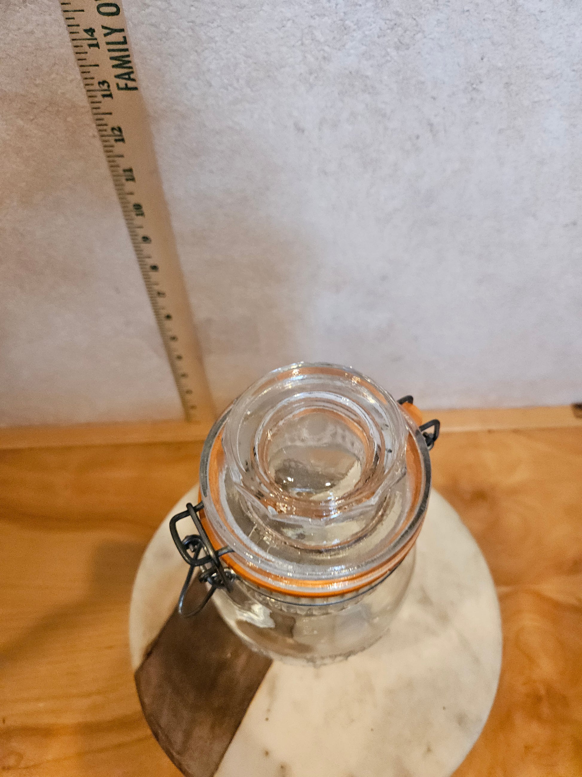 Vintage Glass Storage Jar with Lid