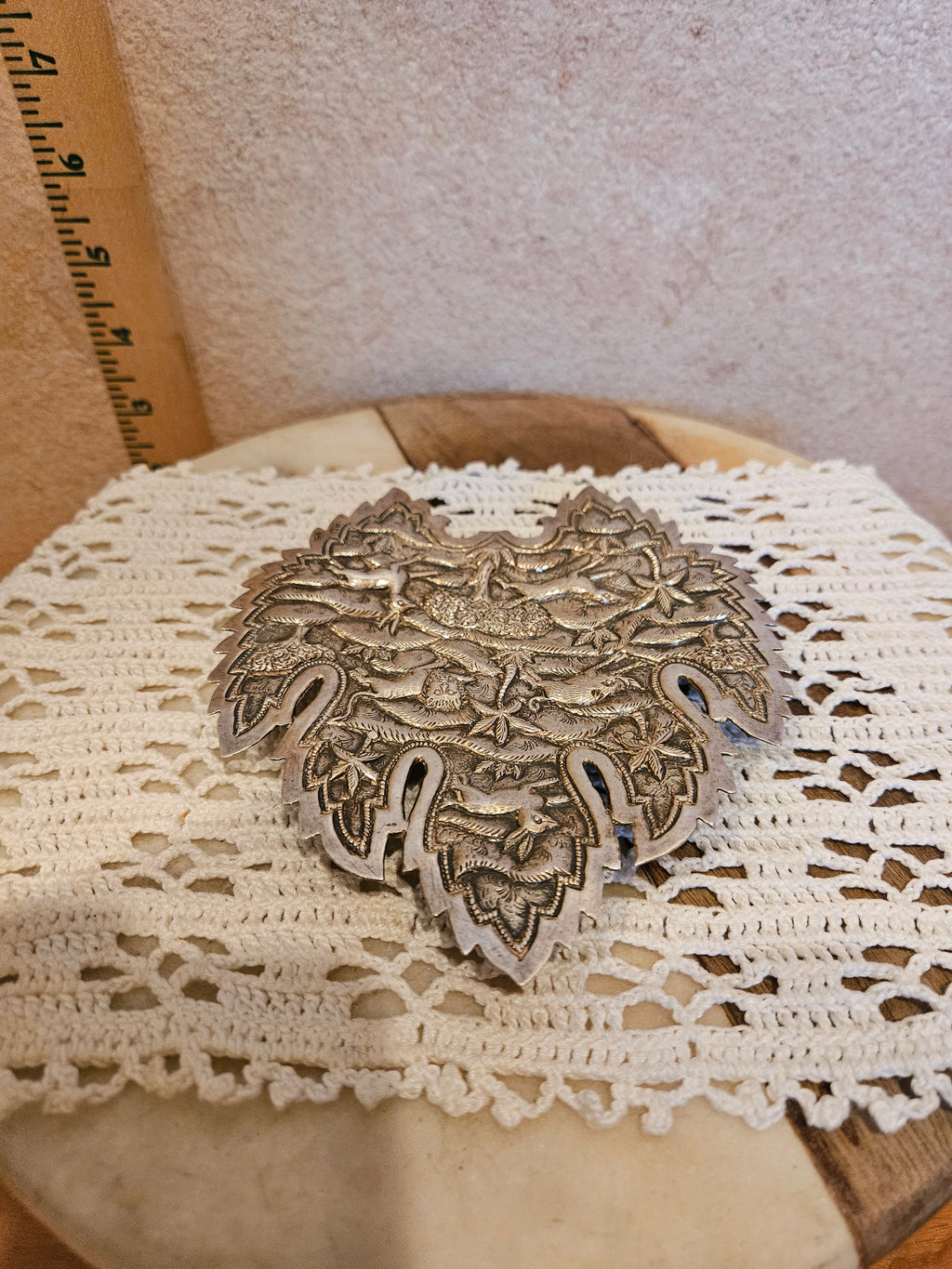 Decorative Silver Engraved Plate