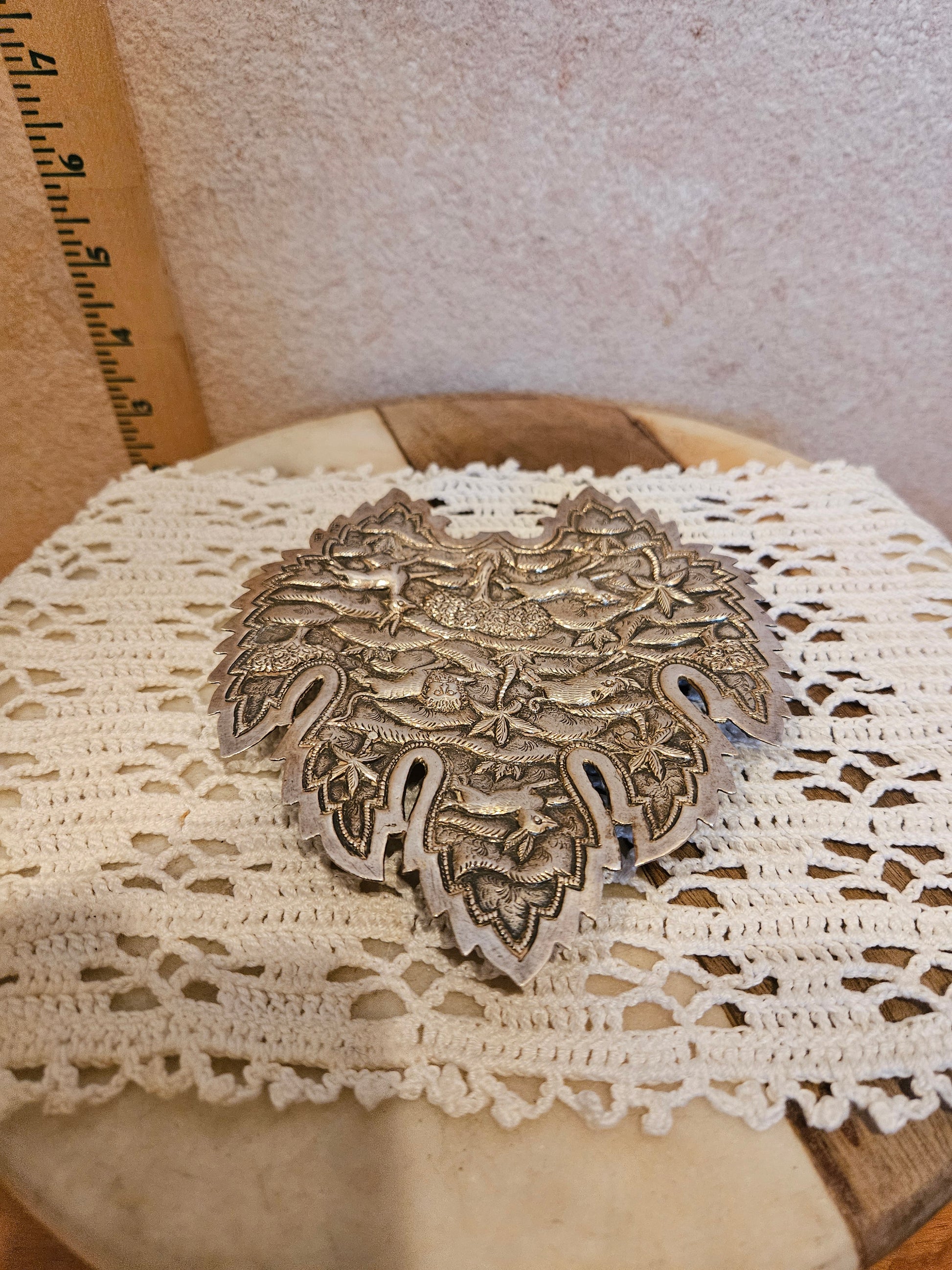 Decorative Silver Engraved Plate