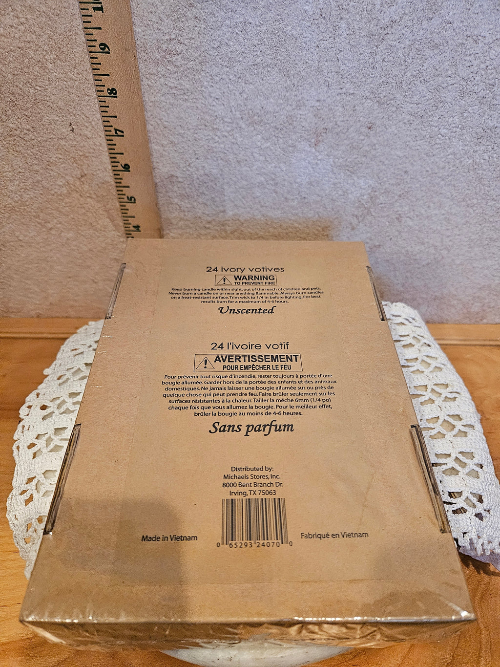 24 Pack Unscented Ivory Votive Candles