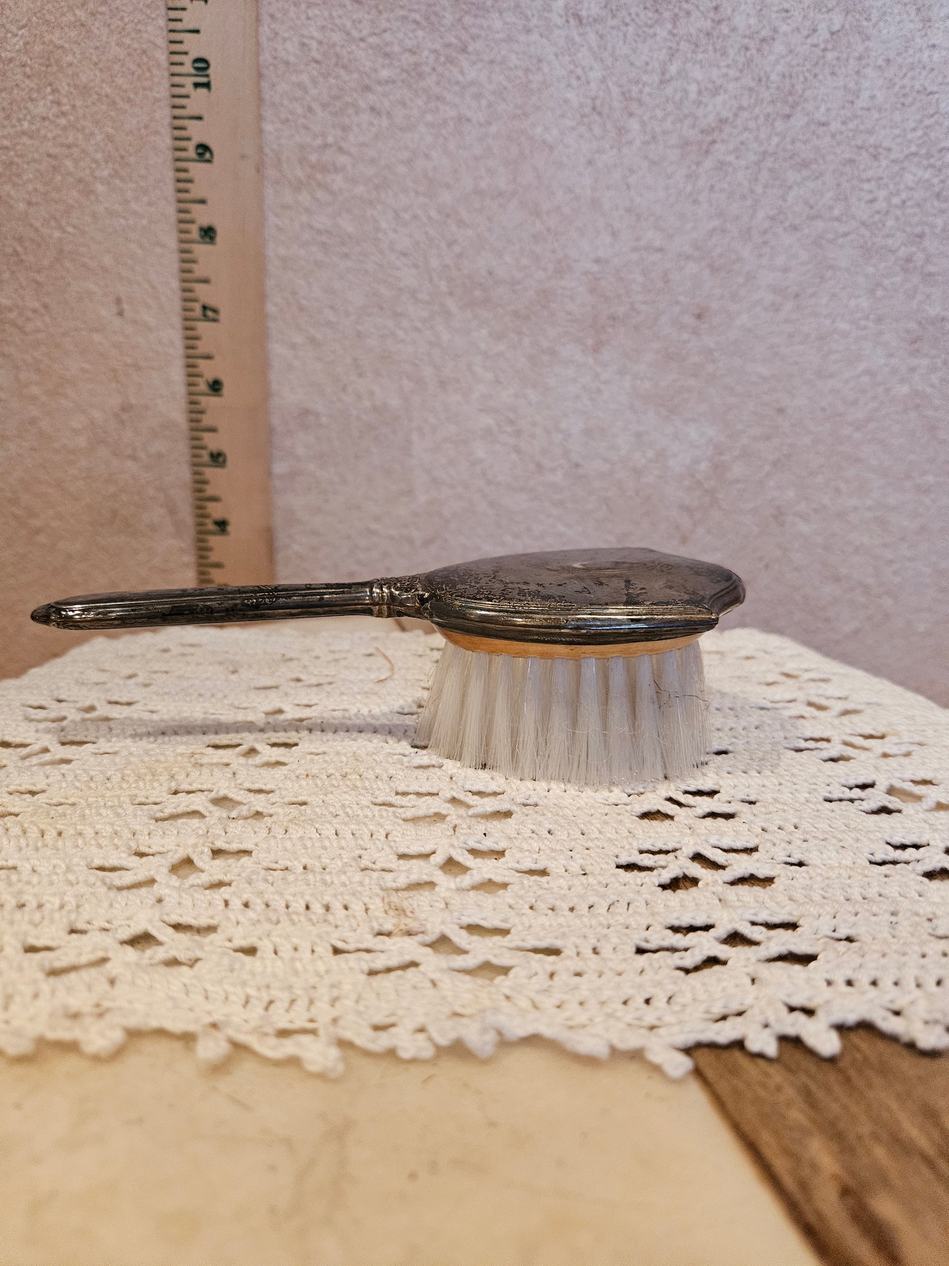 Antique Silver Plated Hair Brush