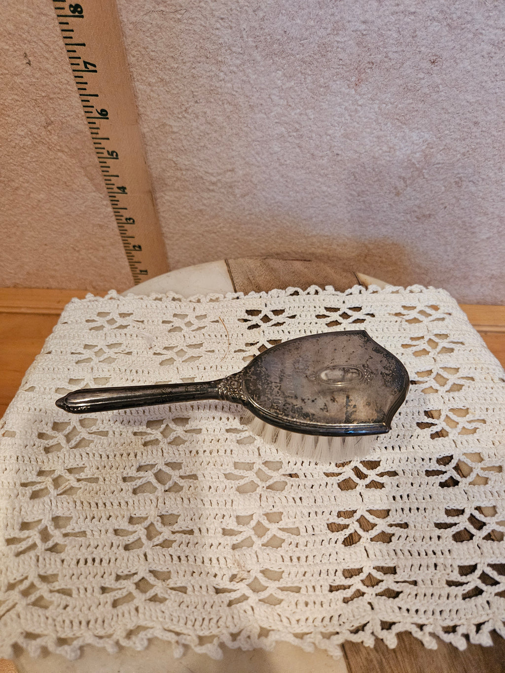 Antique Silver Plated Hair Brush