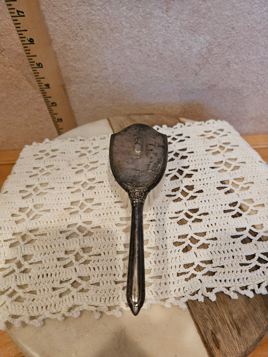 Antique Silver Plated Hair Brush