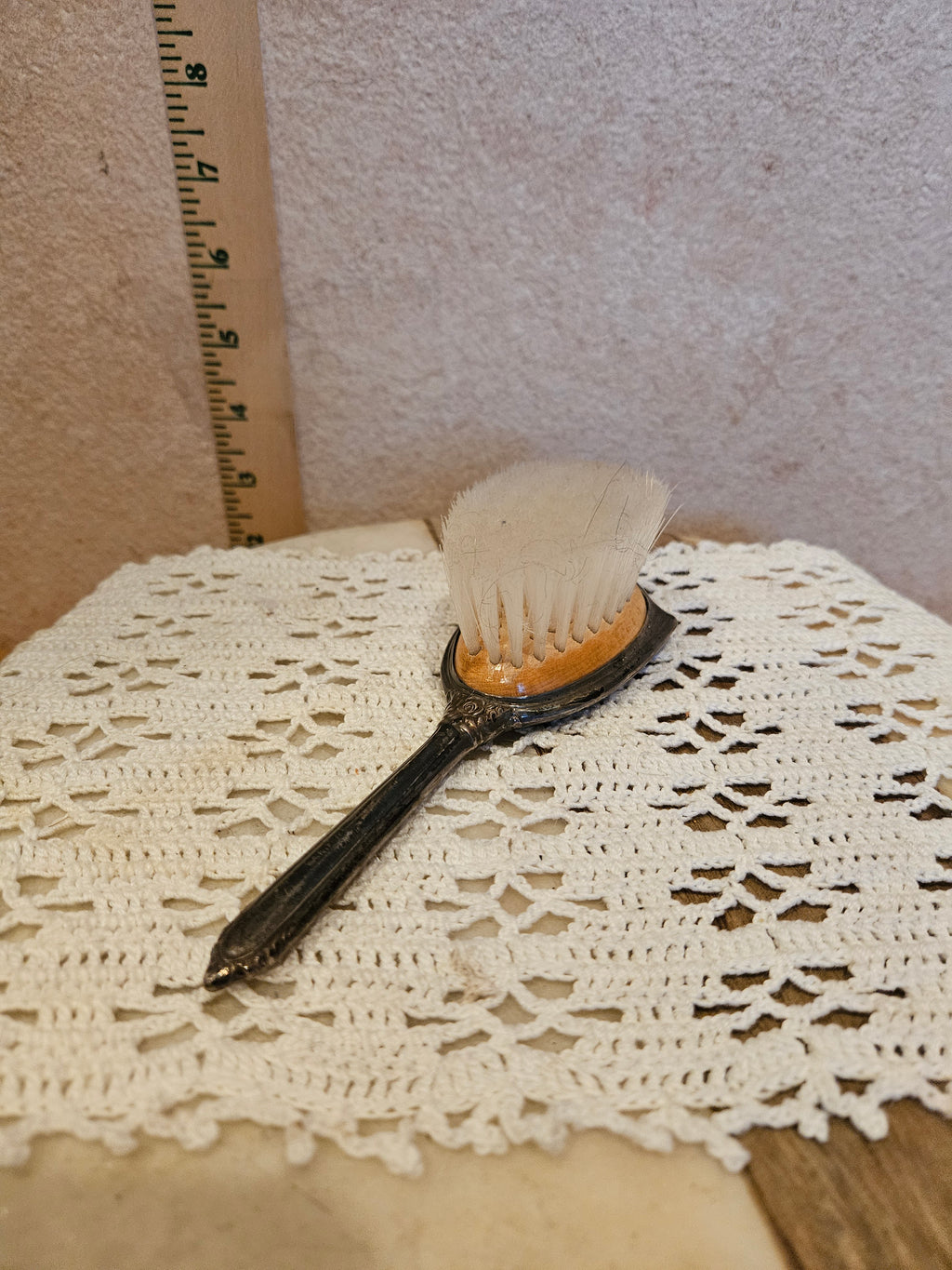 Antique Silver Plated Hair Brush