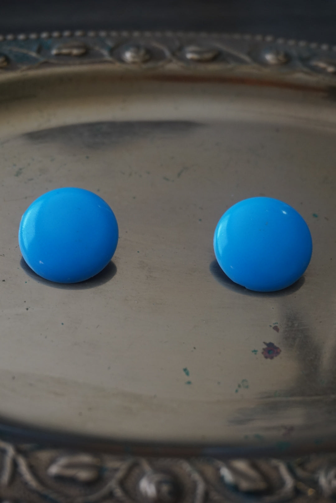 Blue Clip-On Earrings