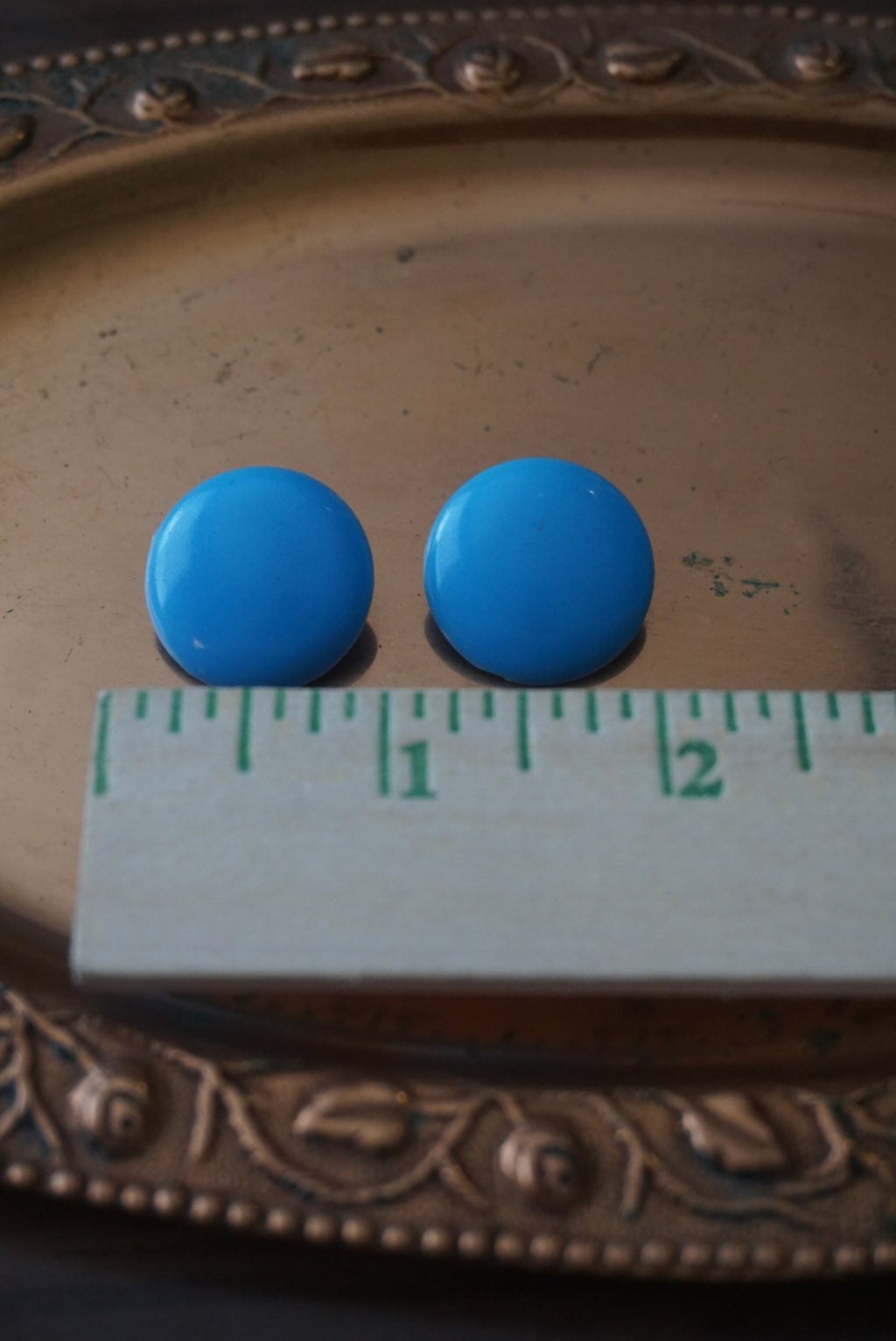 Blue Clip-On Earrings
