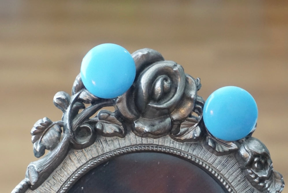 Blue Clip-On Earrings