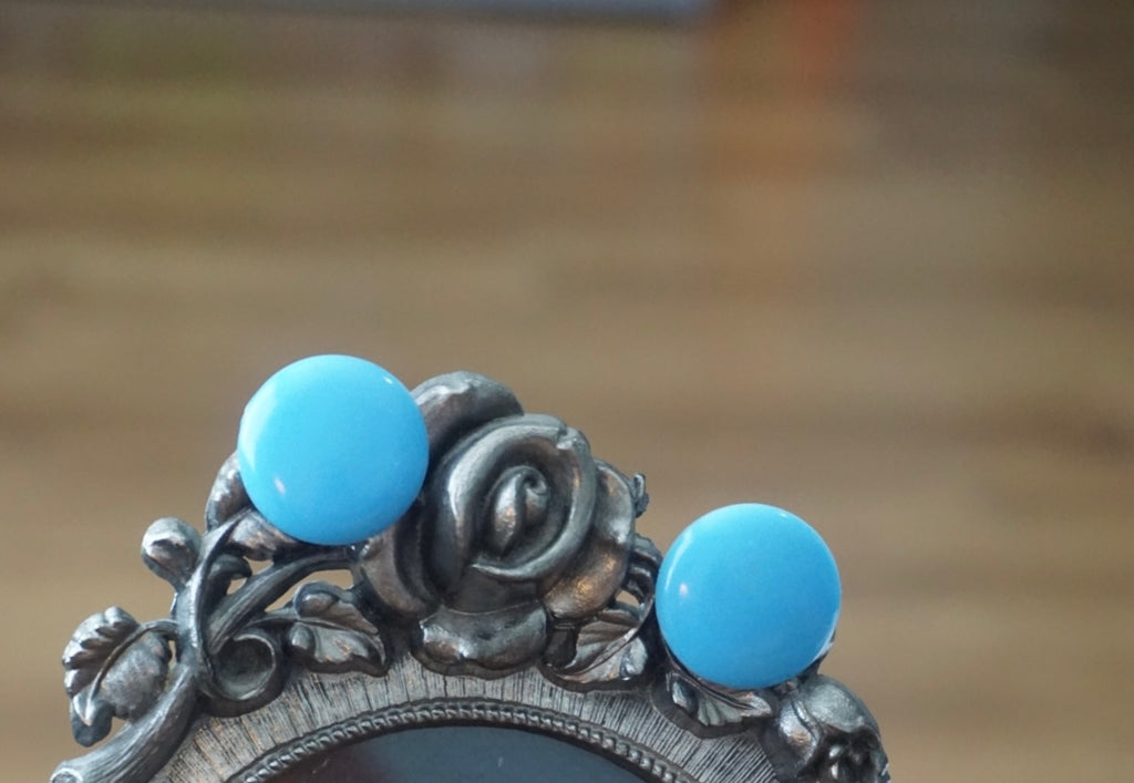 Blue Clip-On Earrings