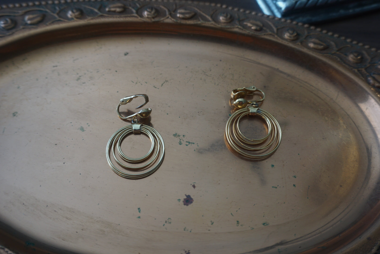 Gold Hoop Clip-On Earrings