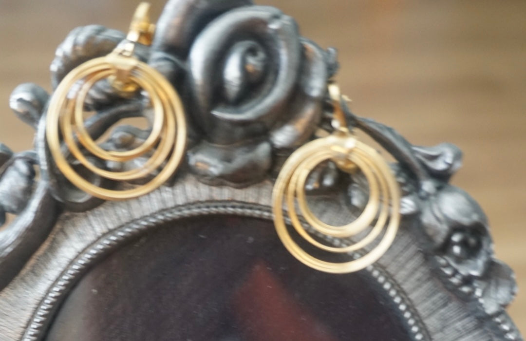 Gold Hoop Clip-On Earrings