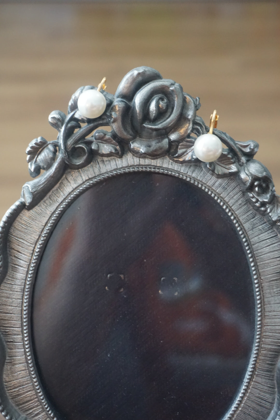 Gold Clip-On Earrings with Pearl Detail