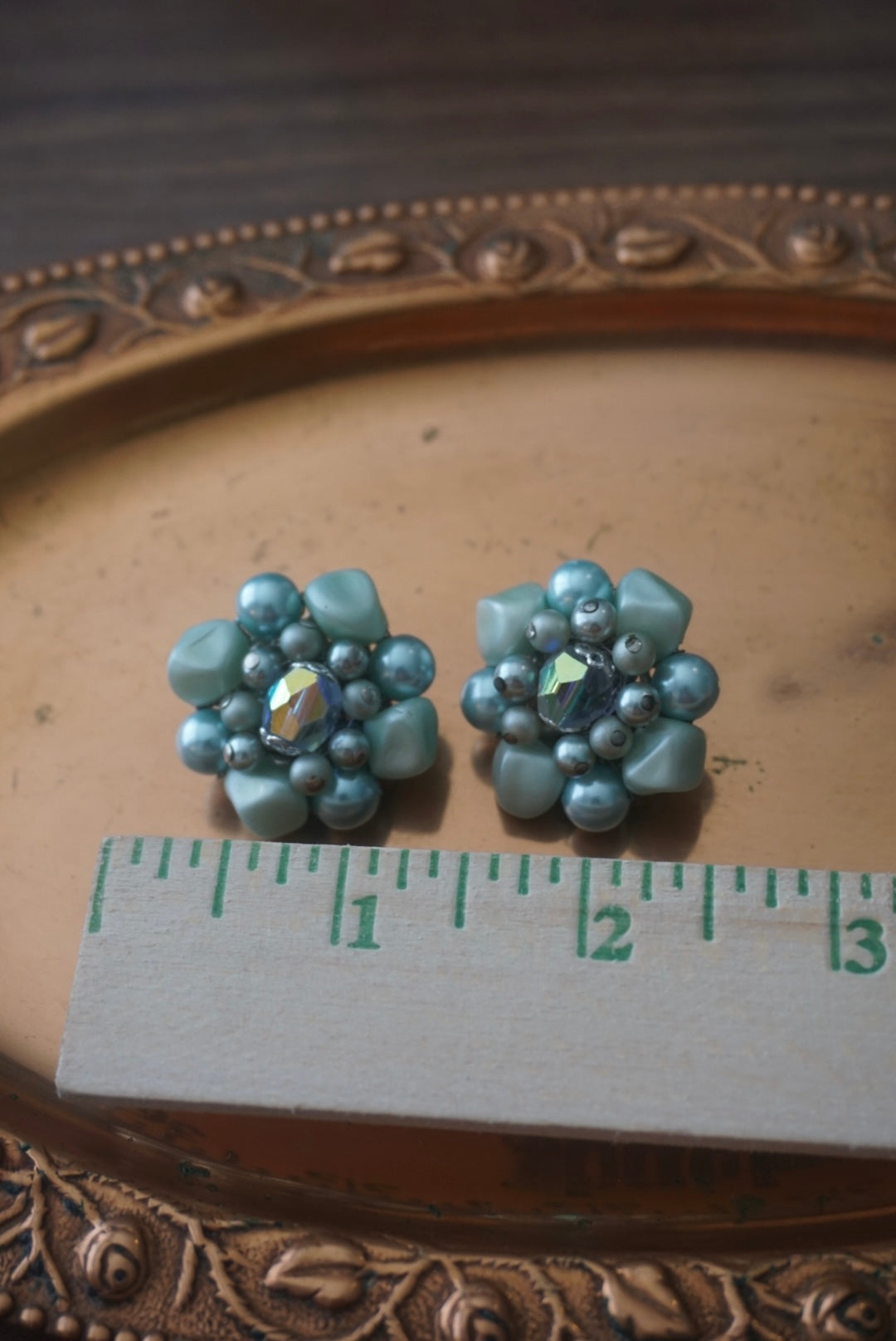 Vintage Flower Clip-On Earrings