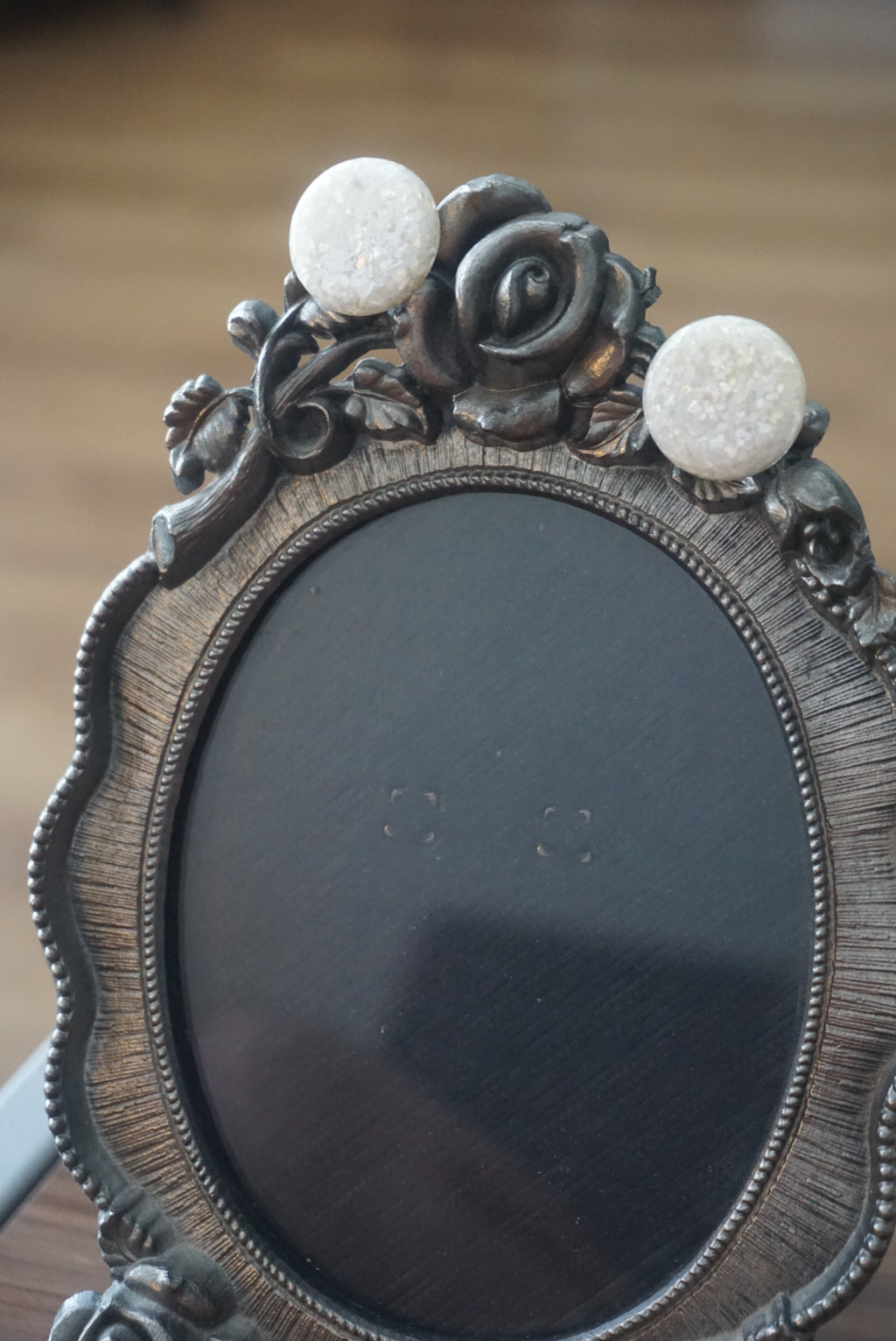 Vintage Clip-On Earrings with Opalescent Finish