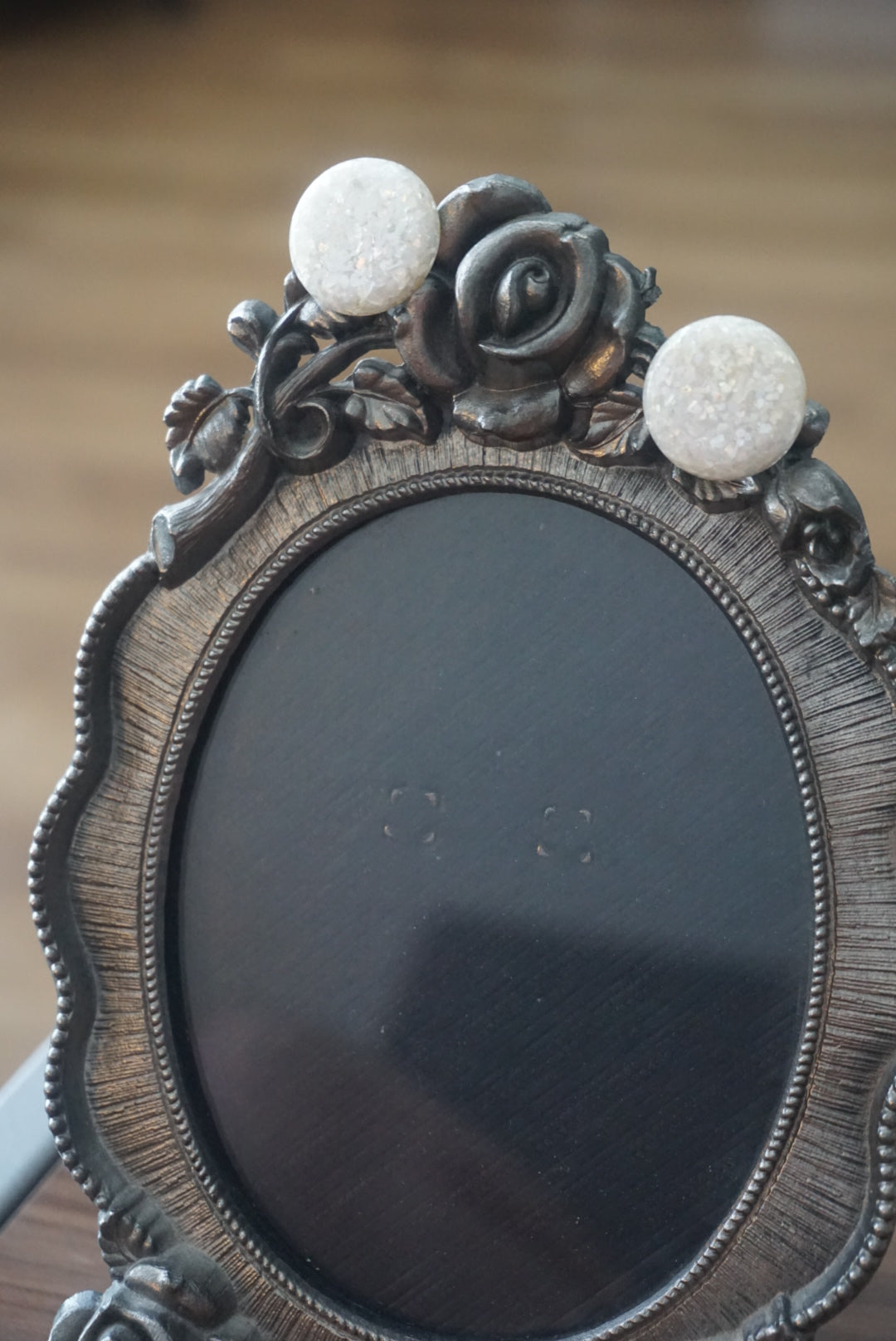 Vintage Clip-On Earrings with Opalescent Finish
