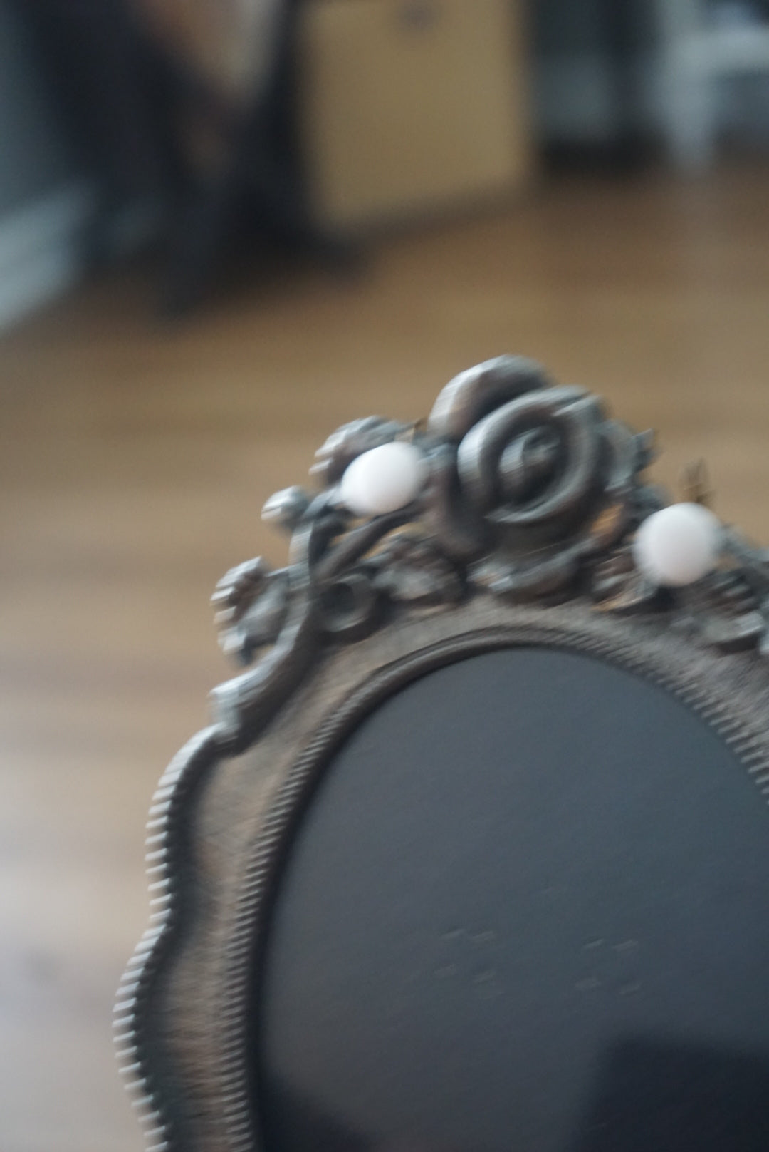 Vintage Clip-On Earrings with White Stone